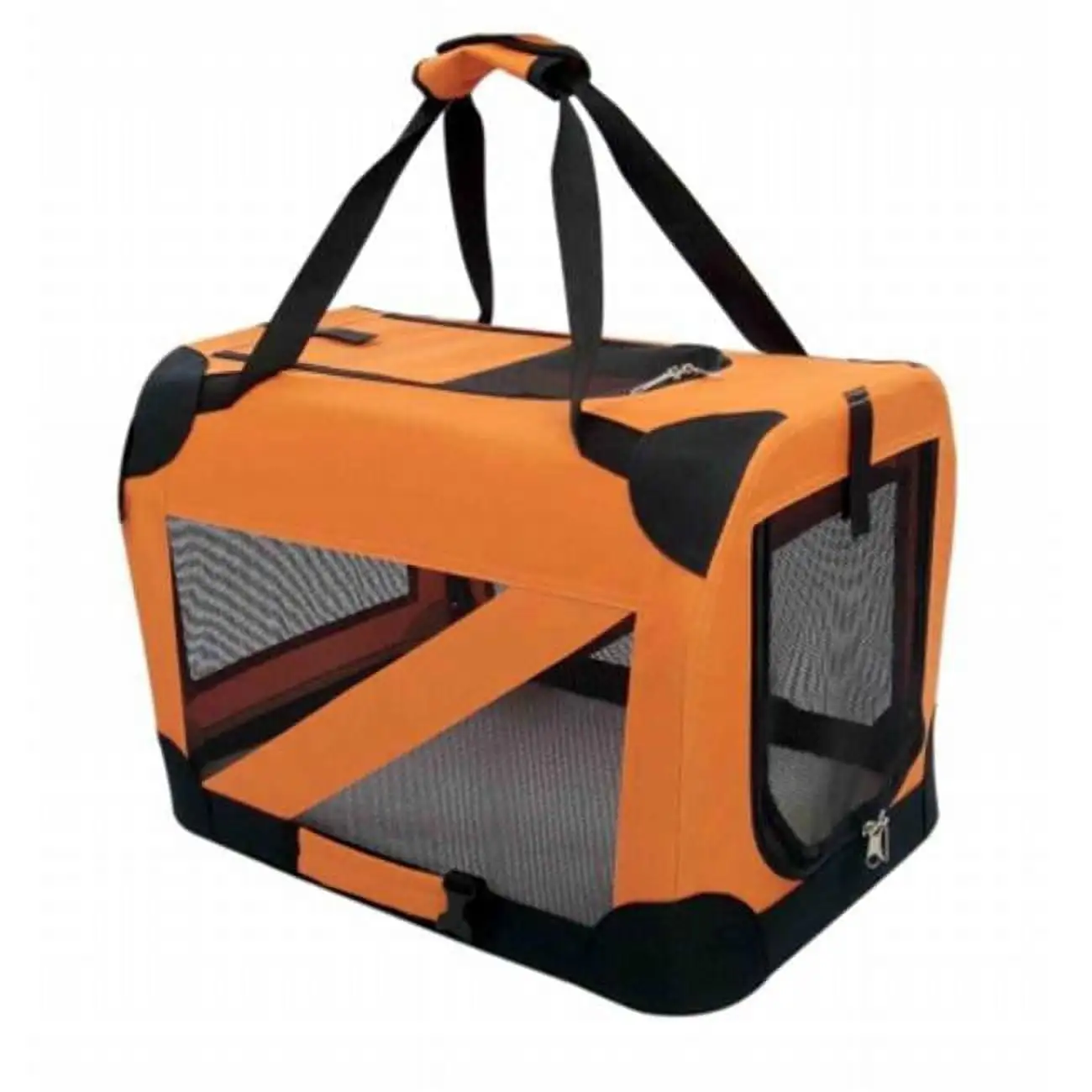 Pet Life H2ORLG Orange 360 Degrees Vista Folding Soft Crate - LG