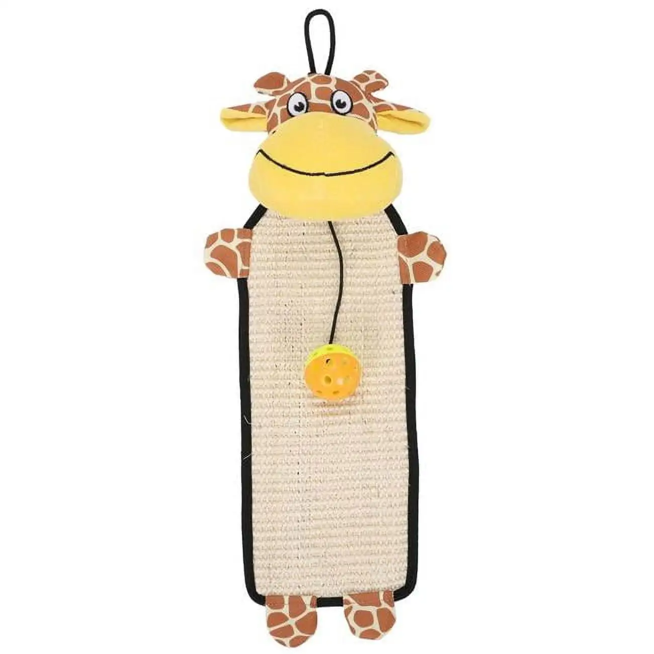 Pet Life ?? 'Paw-Pleasant' Hanging Sisal & Jute Carpet Kitty Cat Scratcher with Toy