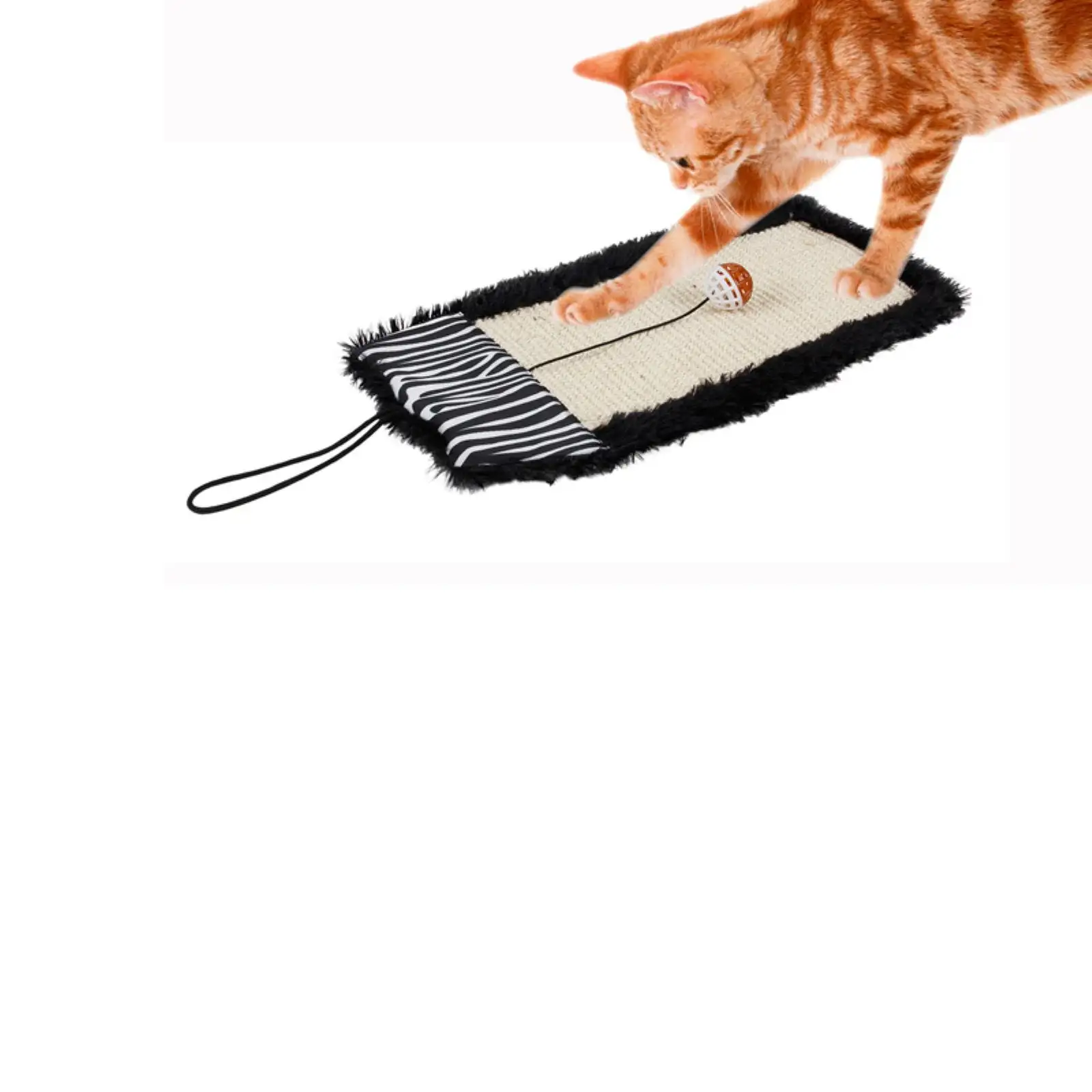 Pet Life ?? 'Scrape-Away' Sisal and Jute Hanging Carpet Cat Scratcher Toy