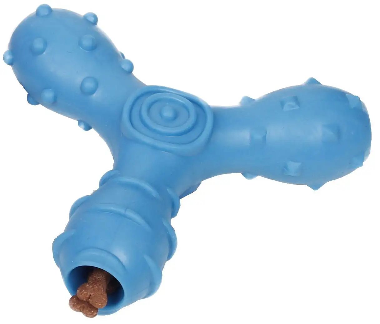 Pet Life ? 'Tri-Chew' Treat Dispensing and Chewing Interactive TPR Dog Toy