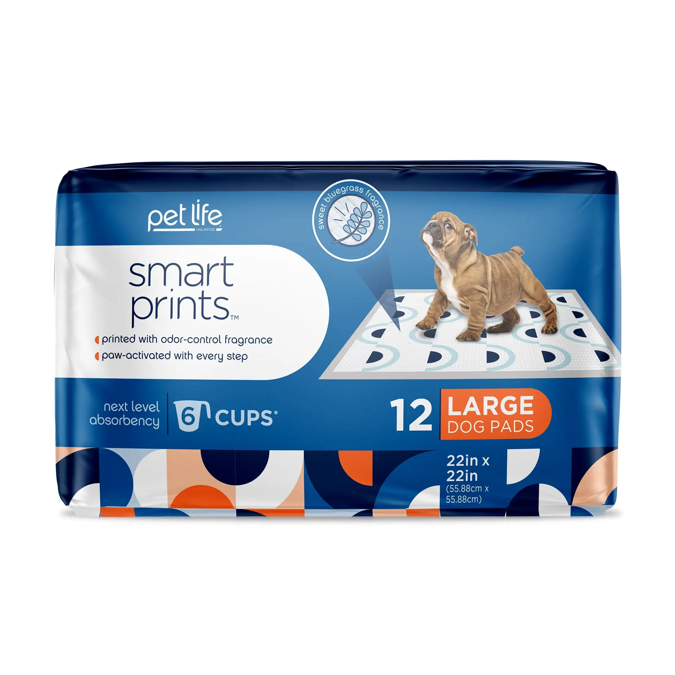 Pet Life Unlimited Dog Pads. Smart Prints. Large. Sunshine & Rainbows Print. 12ct