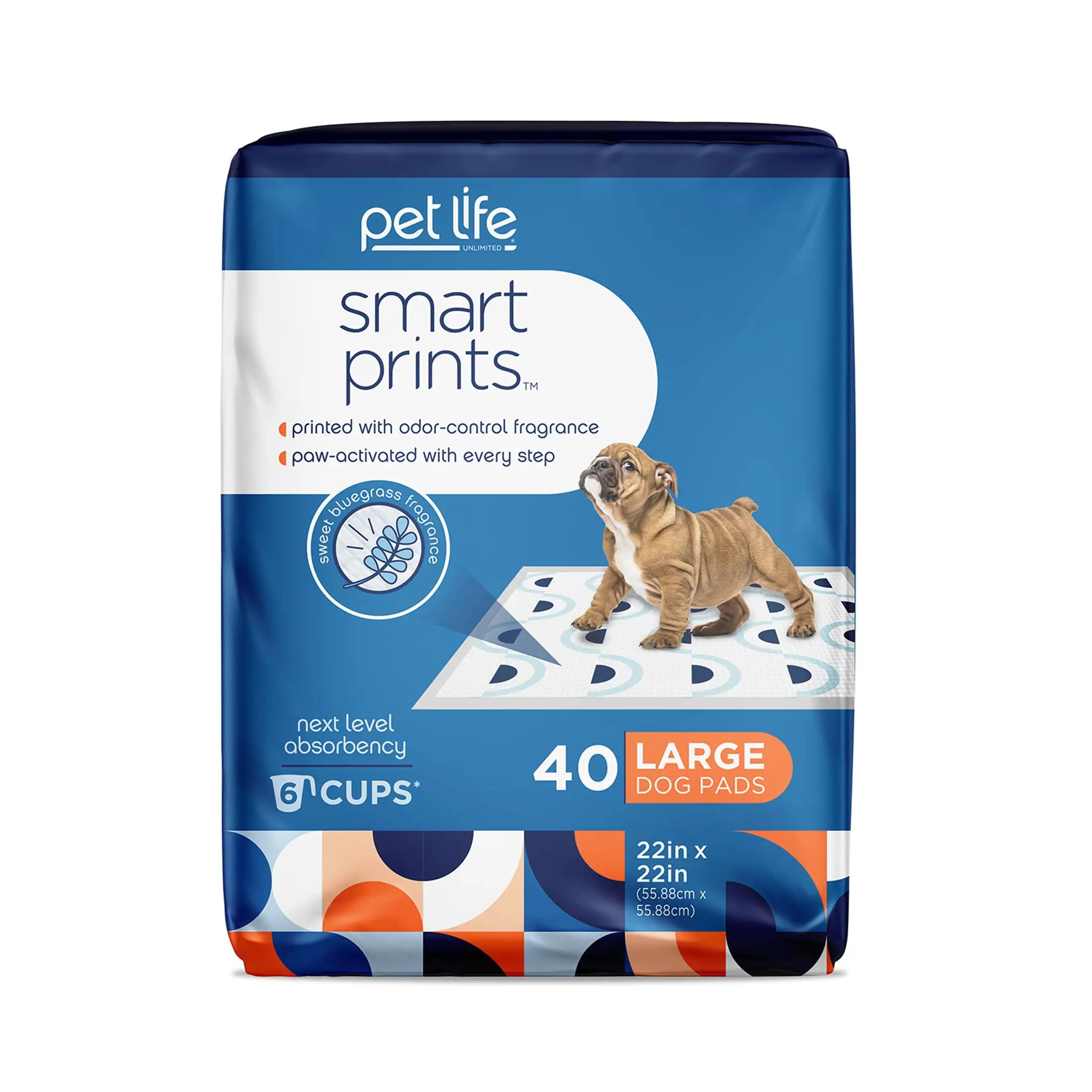 Pet Life Unlimited Dog Pads. Smart Prints. Large. Sunshine & Rainbows Print. 40ct