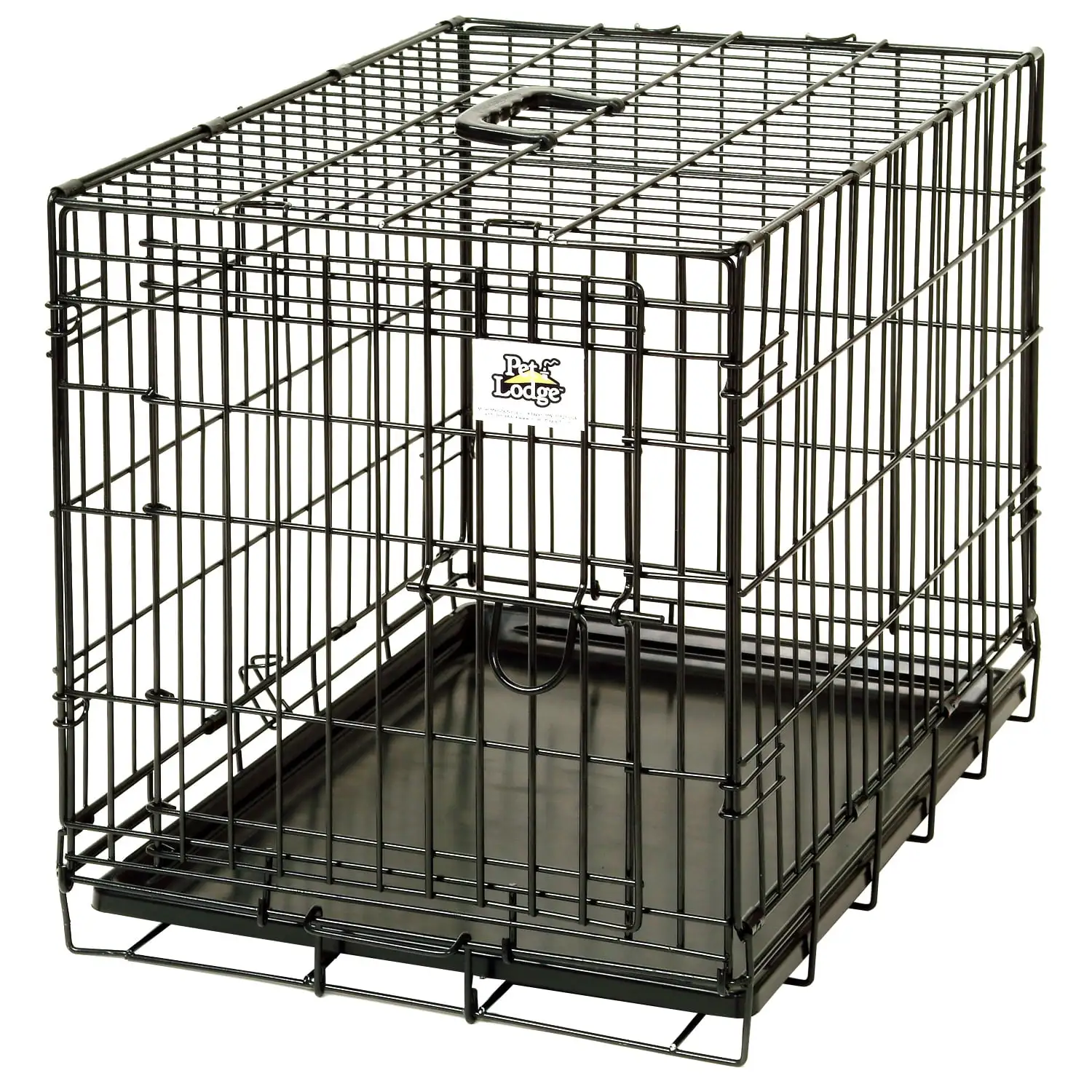 Pet Lodge Black Double Door Wire Pet Crate