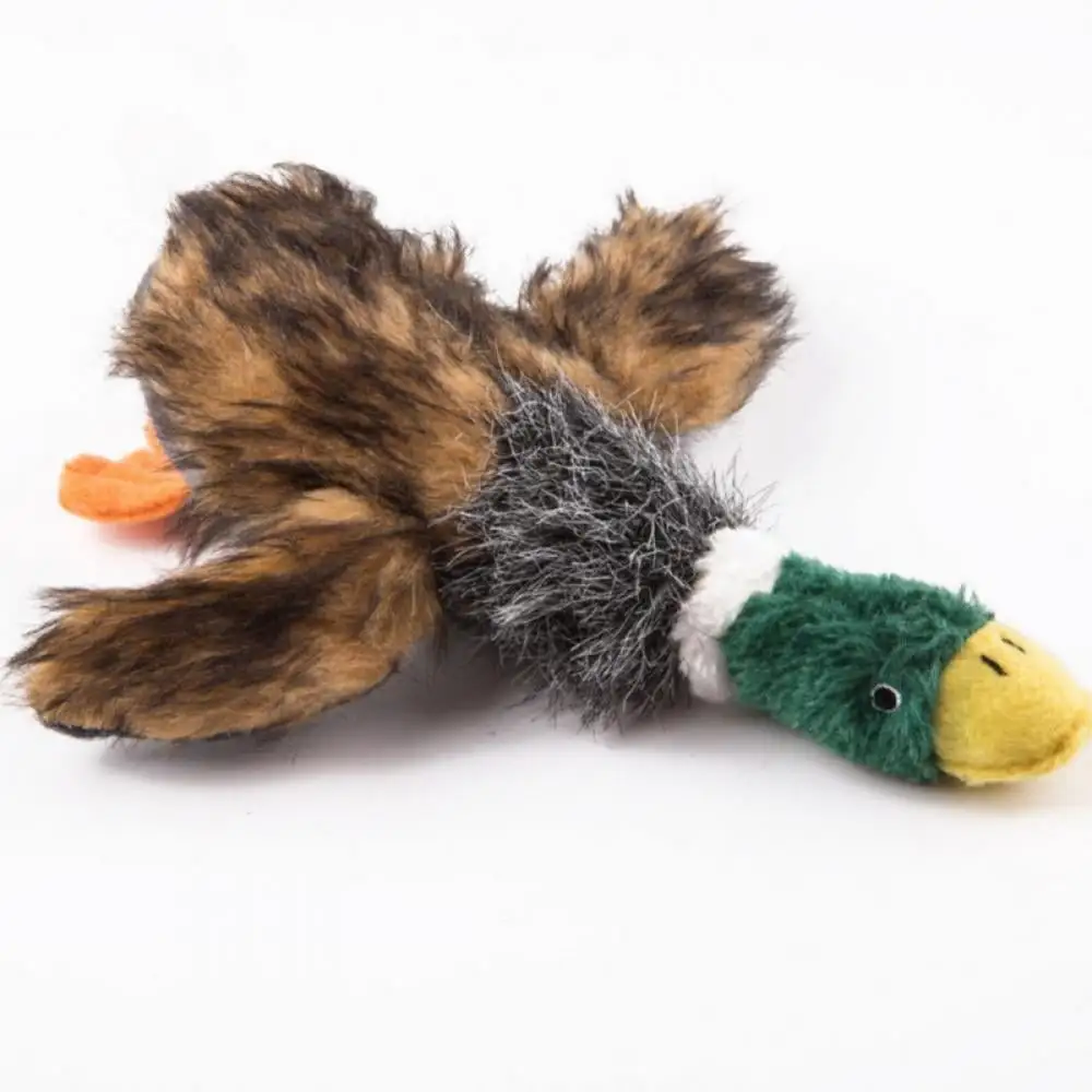 Pet Mallard Duck Dog Toy. Squeaky Dog Toy. Plush Puppy Dog Chew Toy for Small Medium Dogs