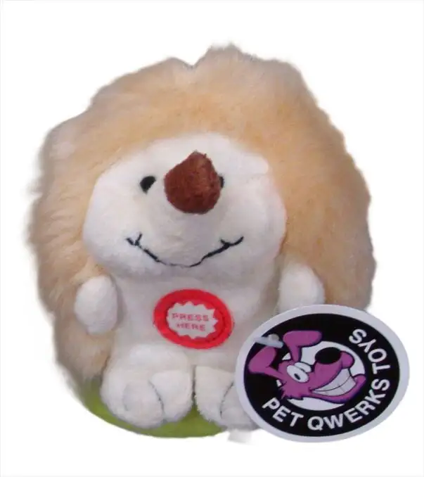 Pet Qwerks Hedghehog Plush Dog Toy. Small