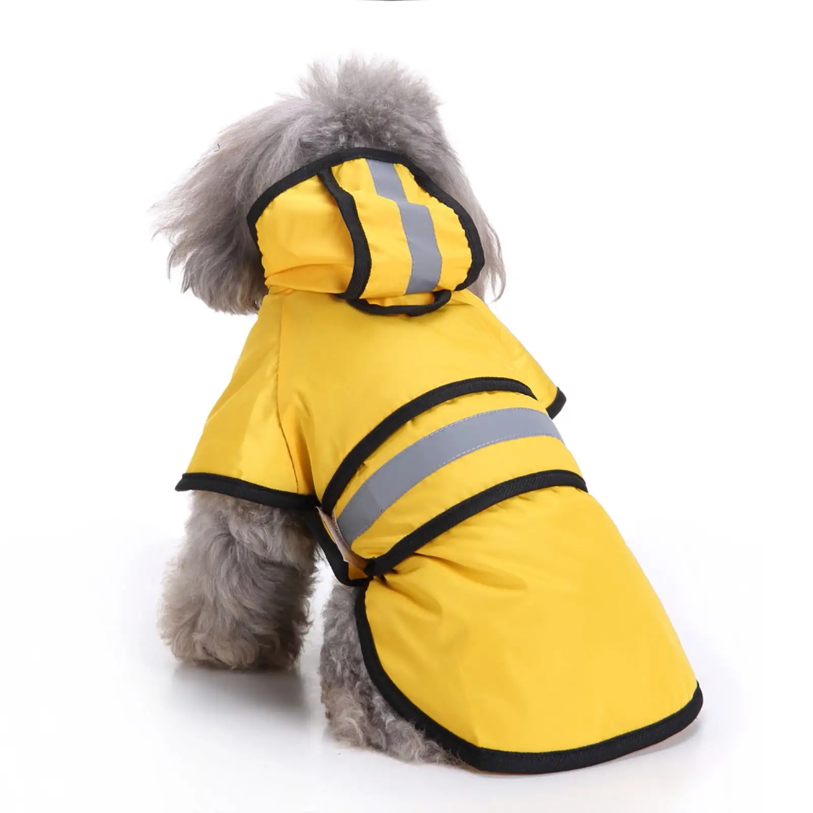 Pet Raincoat Reflective Hooded Hook&Loop Small. Medium And Large Dog Raincoat Pet Dog Hooded Raincoat Waterproof