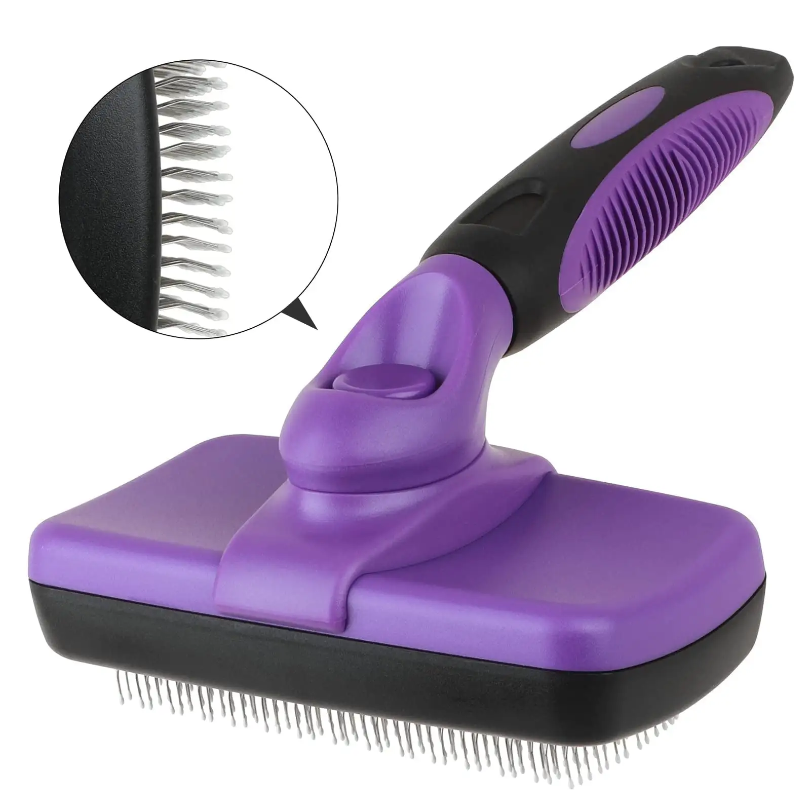 Pet Self Cleaning Slicker Brush. Shedding and Grooming Tool for Pets. for Large Medium Small Sensitive Long or Short Hair Dogs. Cats