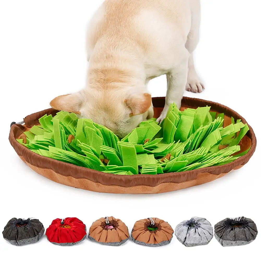 Pet Snuffle Mat for Dogs. Adjustable Dog Foraging Mat for Smell Training. Dog Feeder Bowl for Boredom to Encourage Natural Foraging & Slow Eating for Cats Dogs Indoor