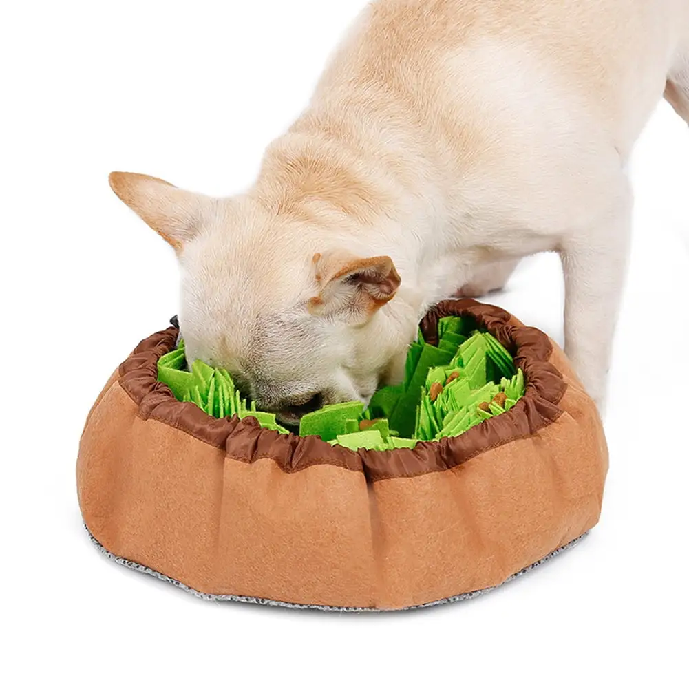 Pet Snuffle Mat for Dogs. Interactive Feed Game for Boredom. Encourages Natural Foraging Skills for Cats Dogs Bowl Travel Use. Dog Treat Dispenser Indoor Outdoor Stress Relief EFINNY