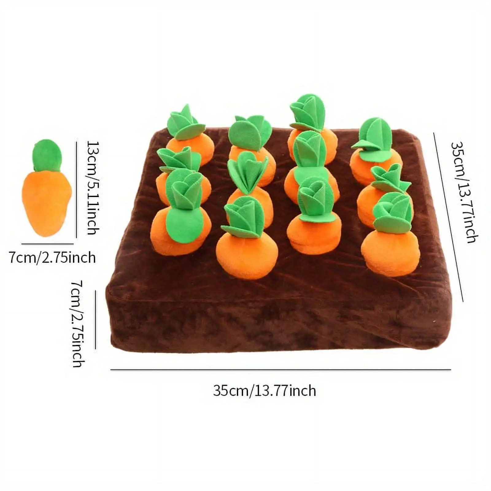 Pet Snuffle Mat With Carrot Puzzle Toys Dog Enrichment Toy For Smell Training. Slow Eating. And Stress Relief. Dog Toy