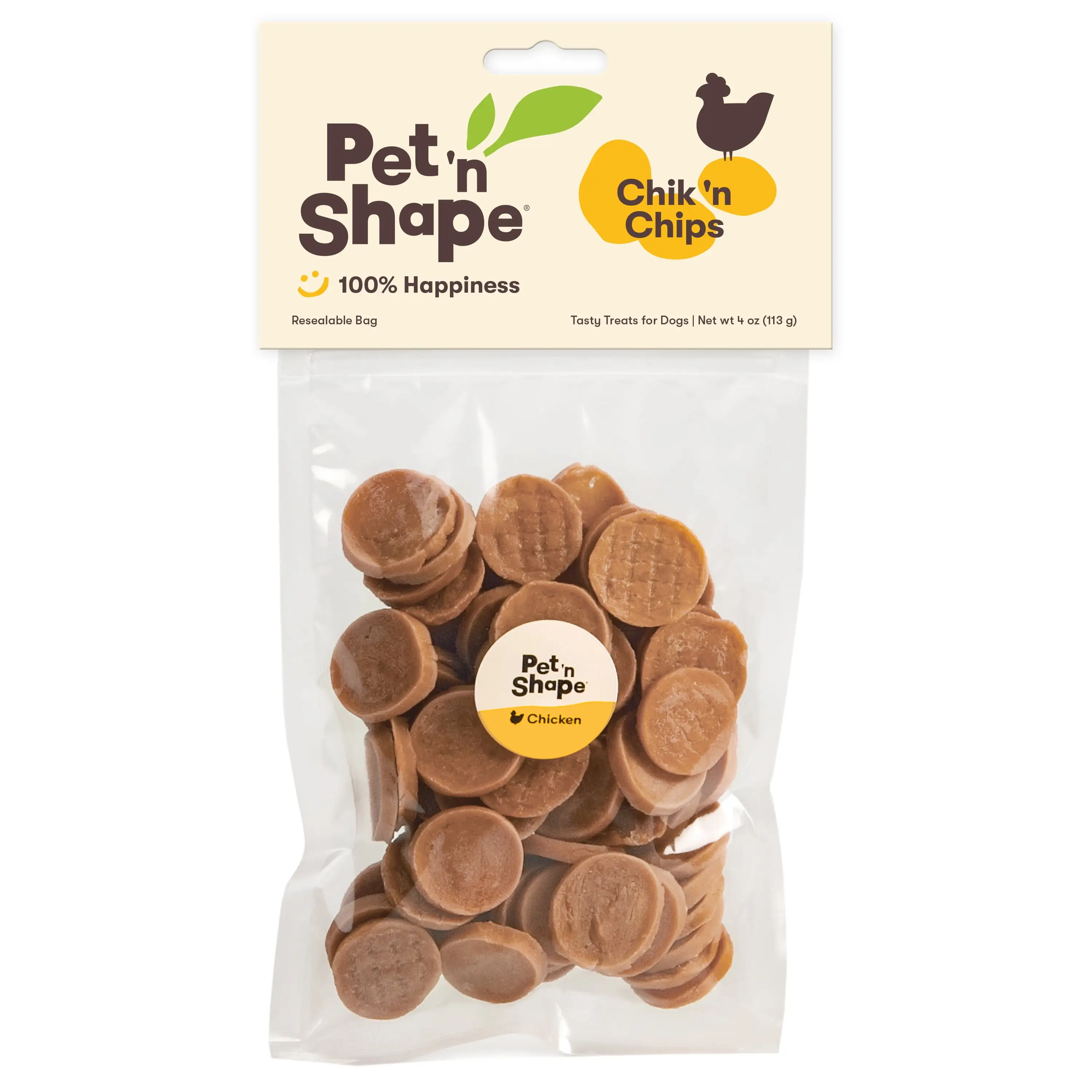 Pet 'n Shape Chik 'n Chips ?C Chicken Breast Training Dog Treats. 4 Ounce