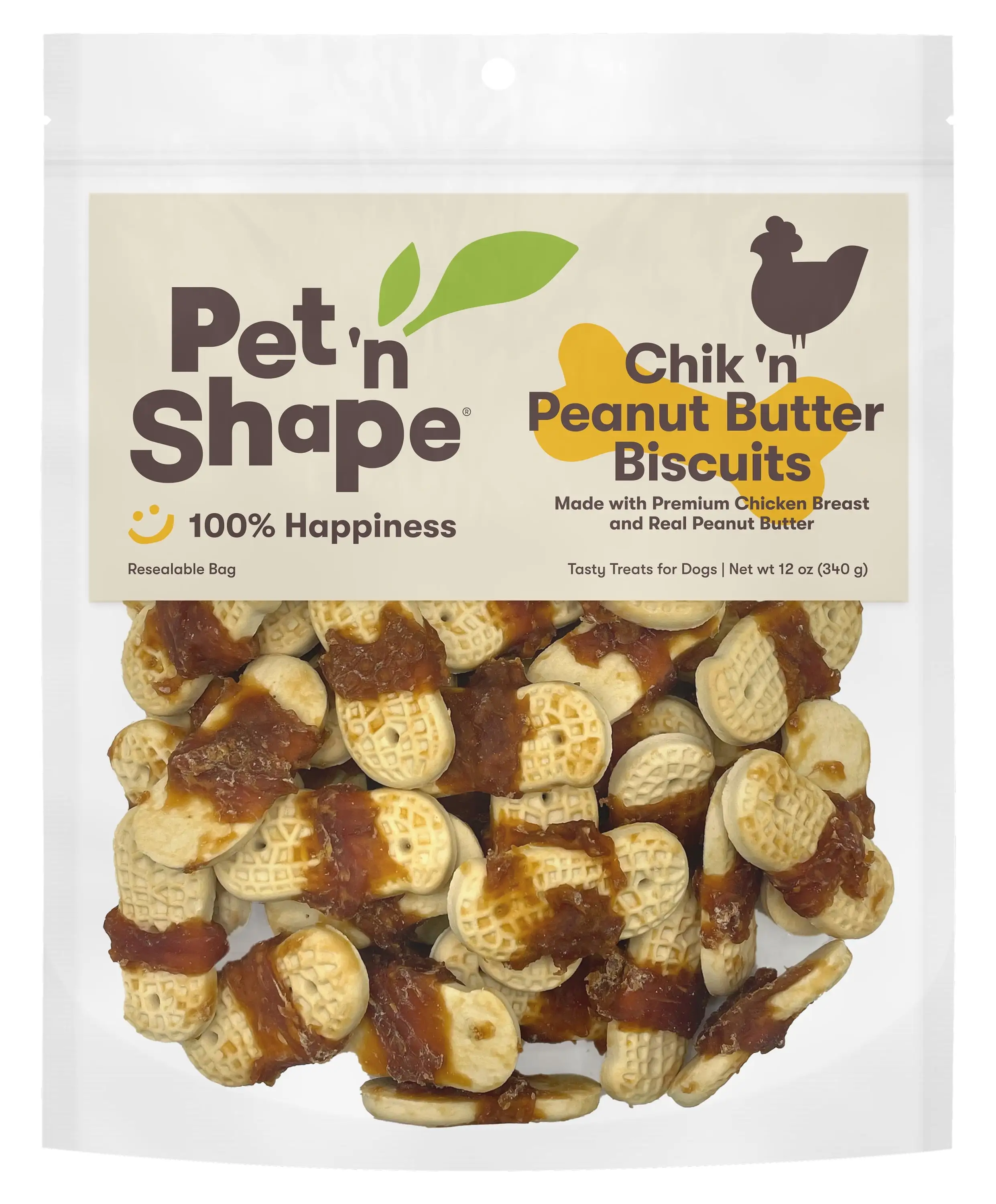 Pet 'n Shape Chik 'n & Peanut Butter Biscuits. 12 oz - Healthy. Protein Rich Treats for Dogs - Dog Chews ?? Healthy Dog Treats