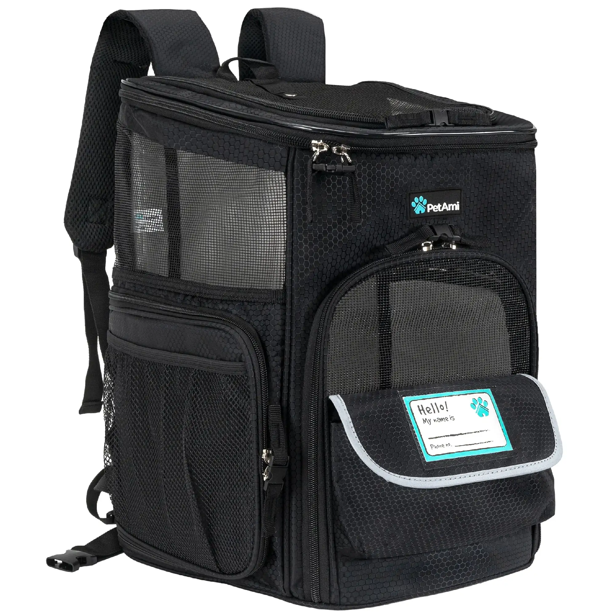 PetAmi Pet Backpack. Airline Approved. Black