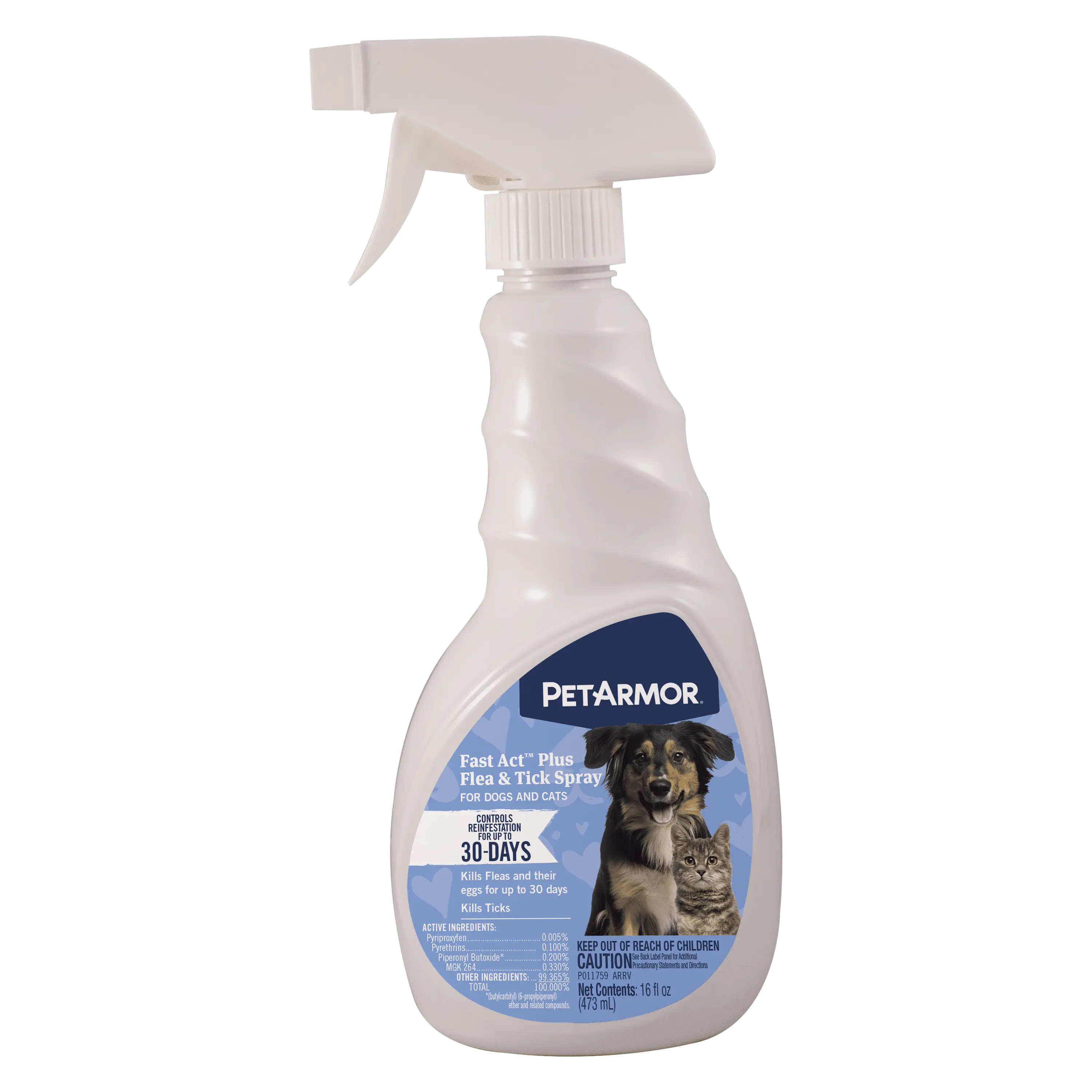 PetArmor Fast Act Plus Flea & Tick Spray for Dogs and Cats. 16 oz