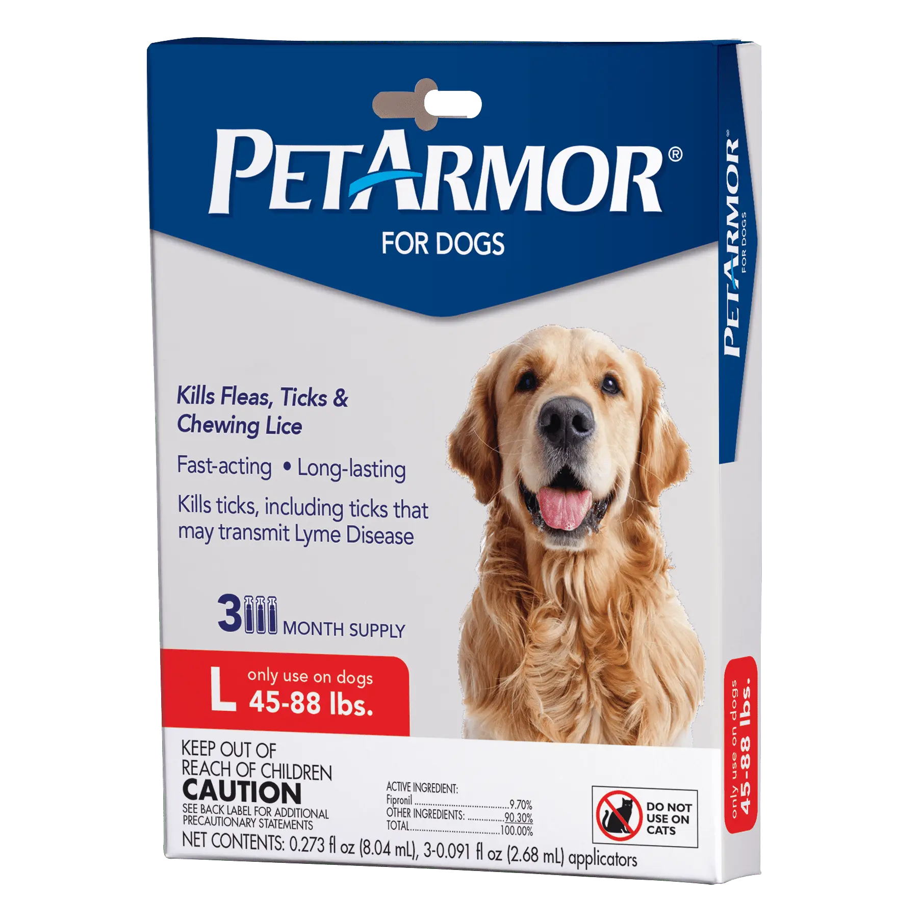 PetArmor Flea & Tick Prevention for Dogs (45-88 lbs). 3 Treatments