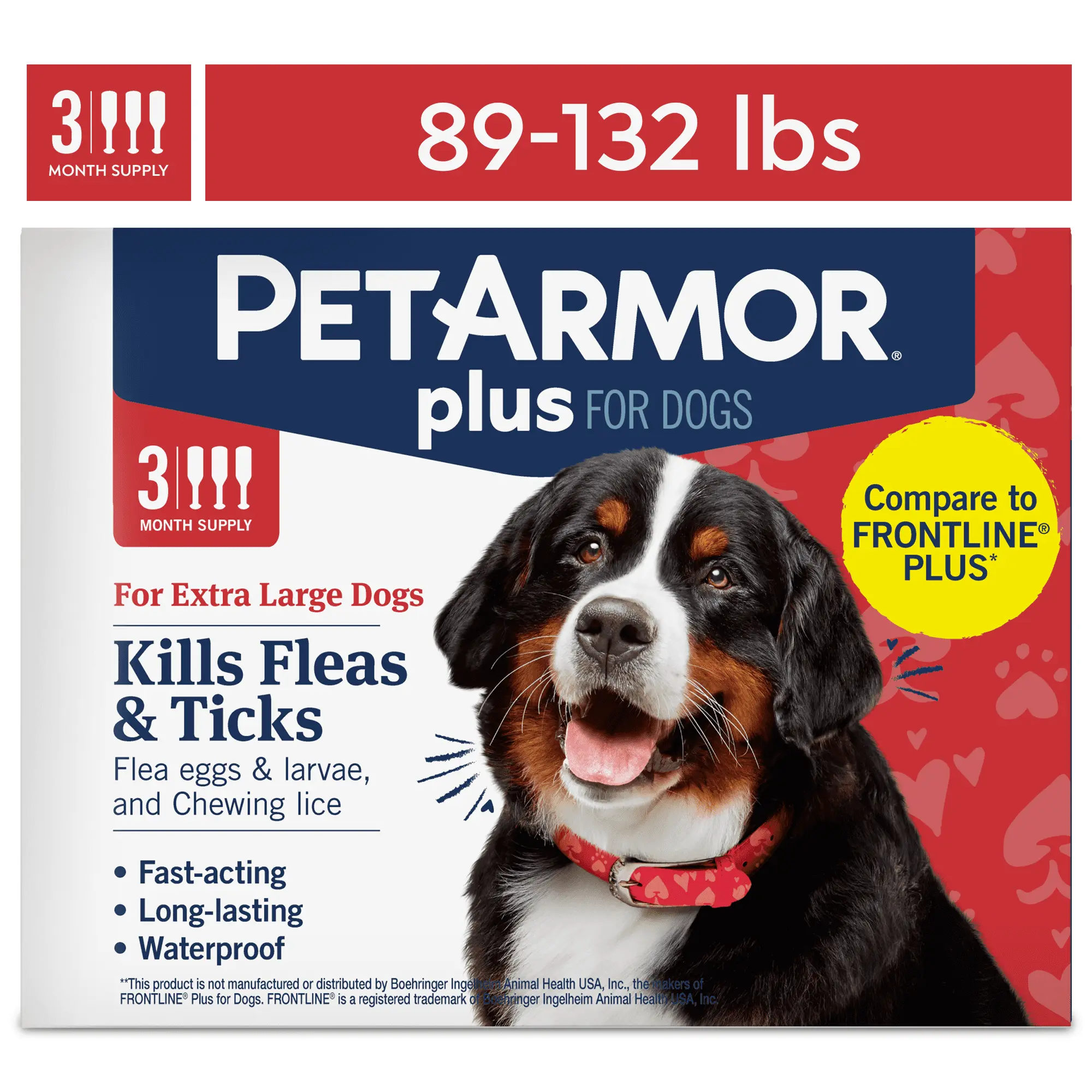 PetArmor Plus Flea & Tick Prevention for Extra Large Dogs 89-132 lbs. 3 Month Supply