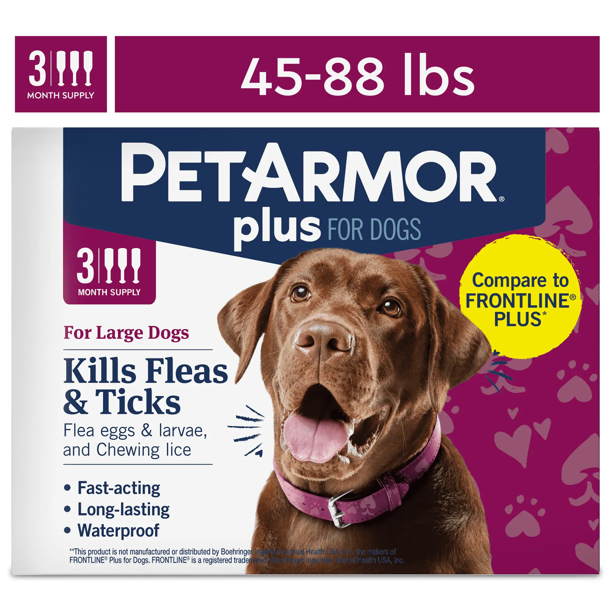 PetArmor Plus Flea & Tick Prevention for Large Dogs 45-88 lbs. 3 Month Supply