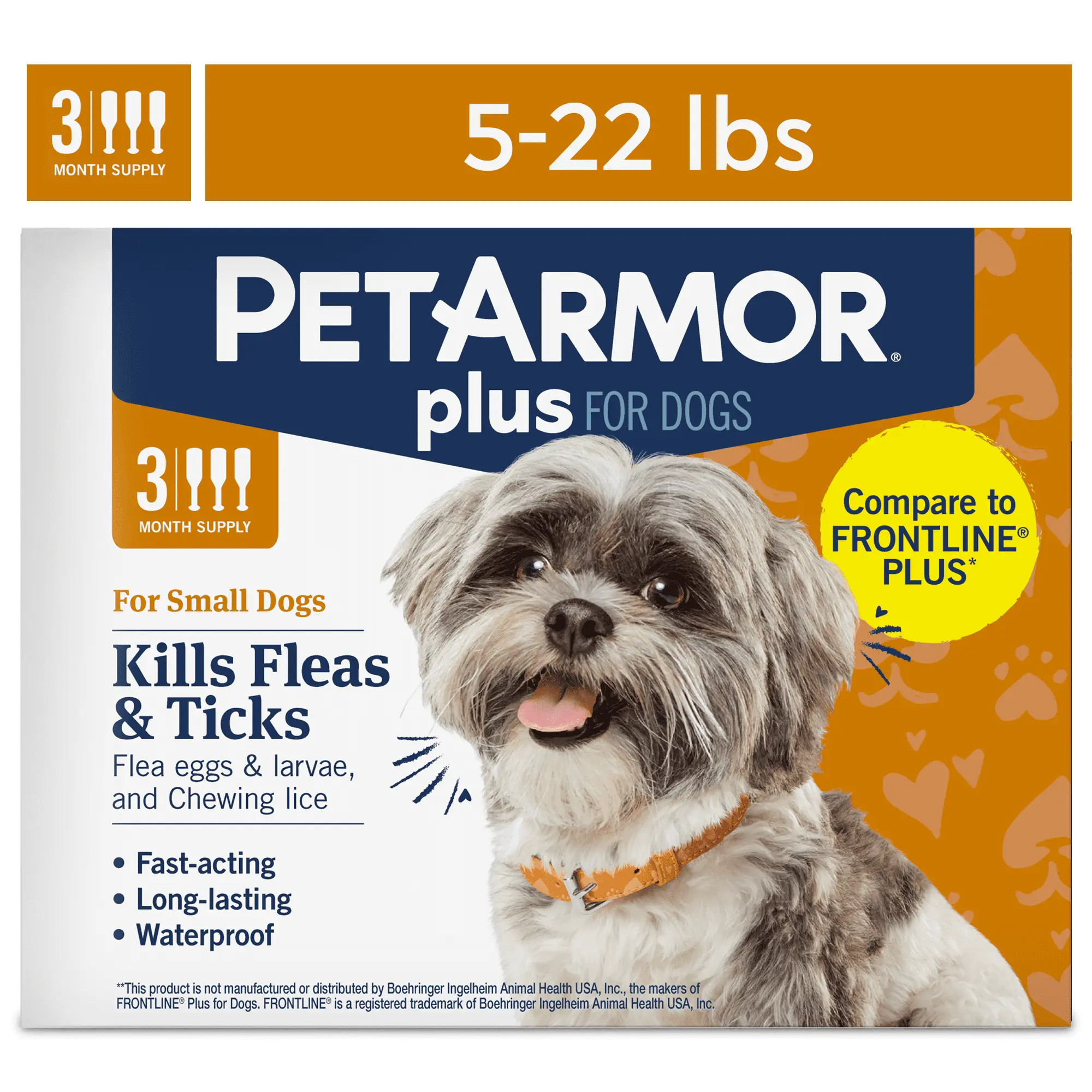 PetArmor Plus Flea & Tick Prevention for Small Dogs 5-22 lbs. 3 Month Supply