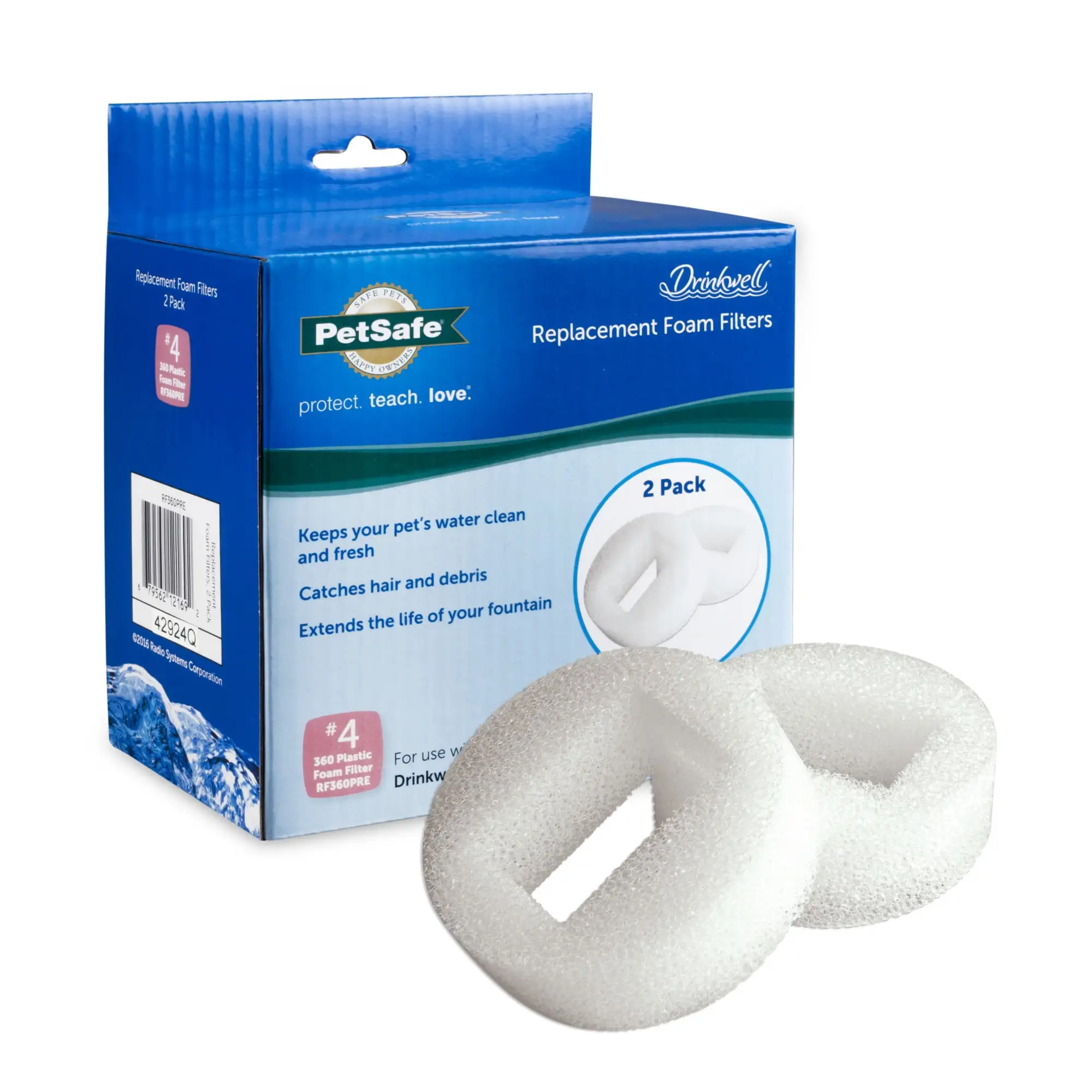 PetSafe Drinkwell Foam Filters - 360 Plastic Fountain