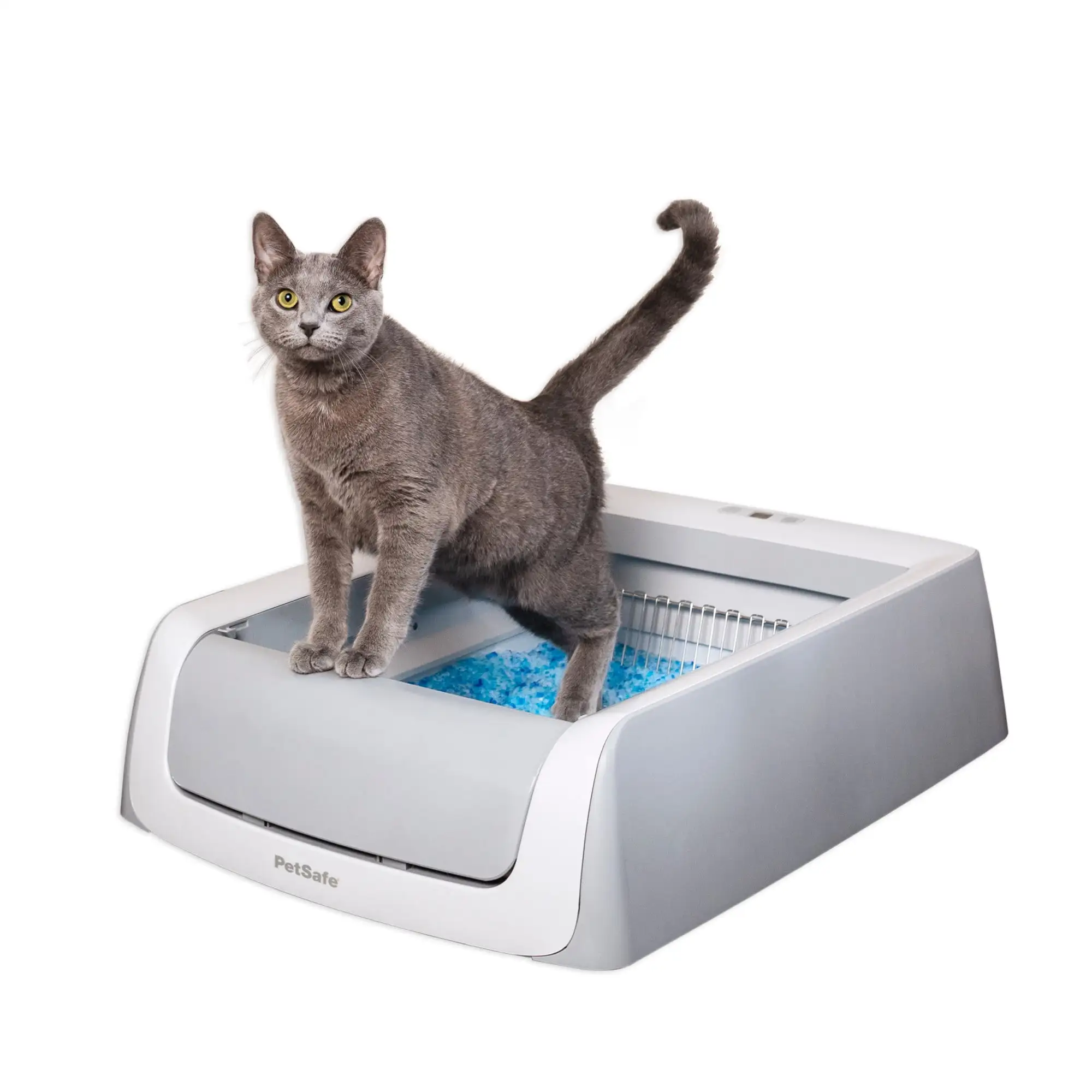 PetSafe ScoopFree Crystal Pro Self-Cleaning Cat Litter Box. Automatic. Unbeatable Odor Control. Gray