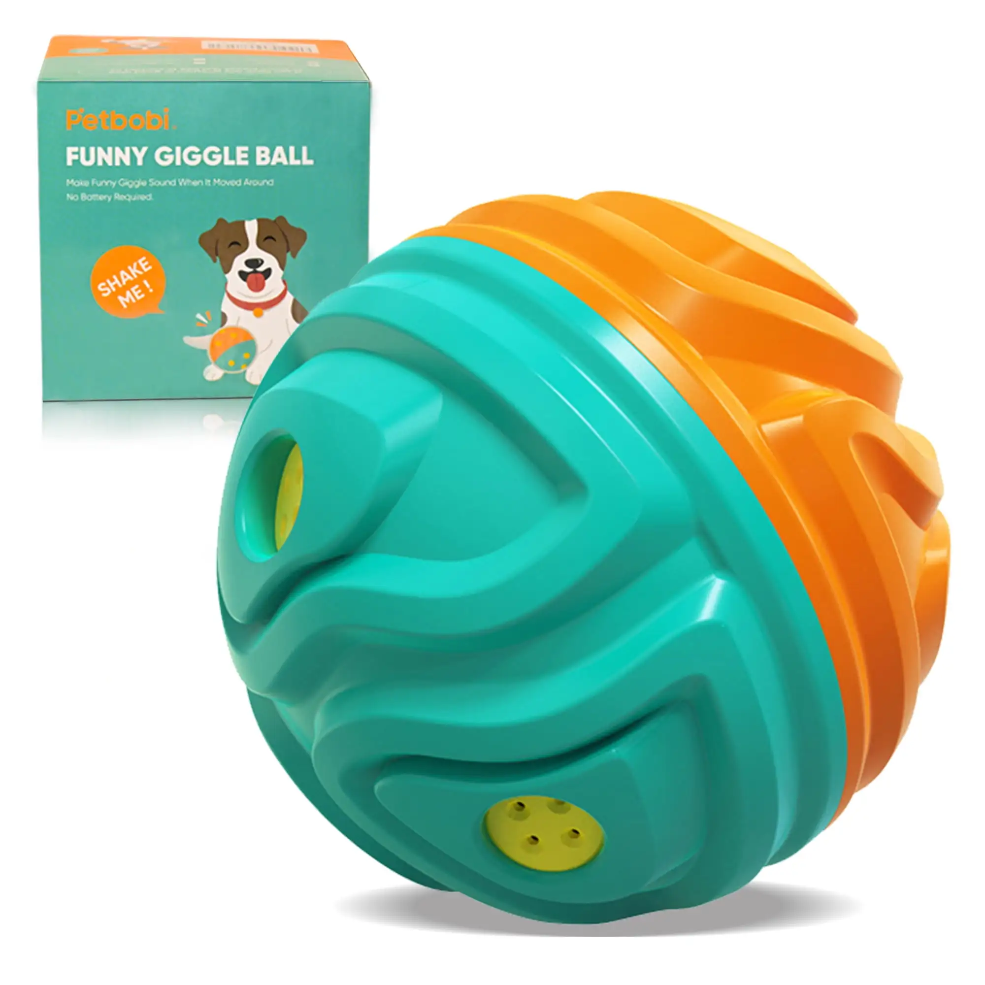 Petbobi Dog Ball Toys for Aggressive Chewers. Wobble Giggle Interactive Ball for Medium Large Dogs