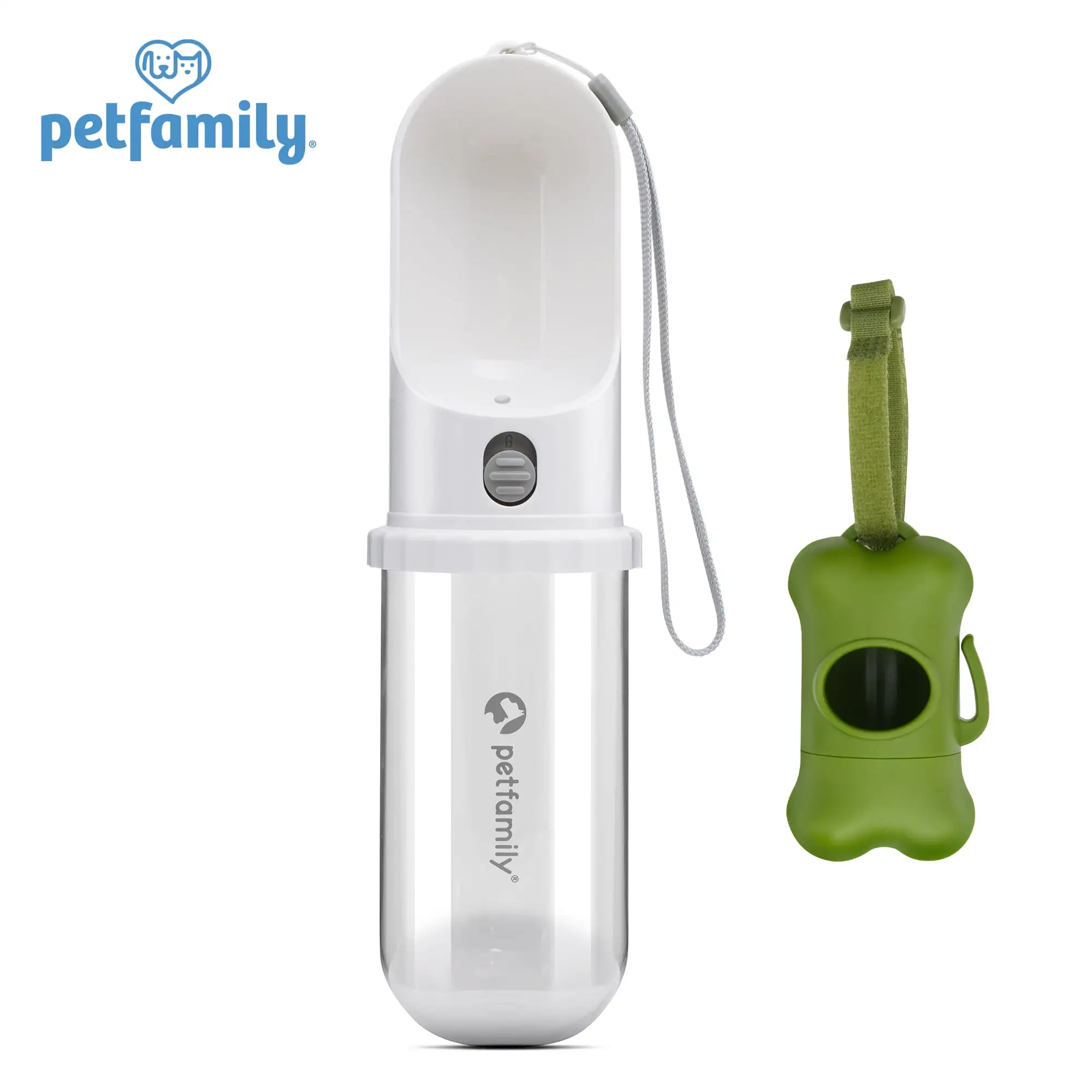 Petfamily Portable Pet Water Bottle Dispenser .15 oz. Color Cream. 450ML