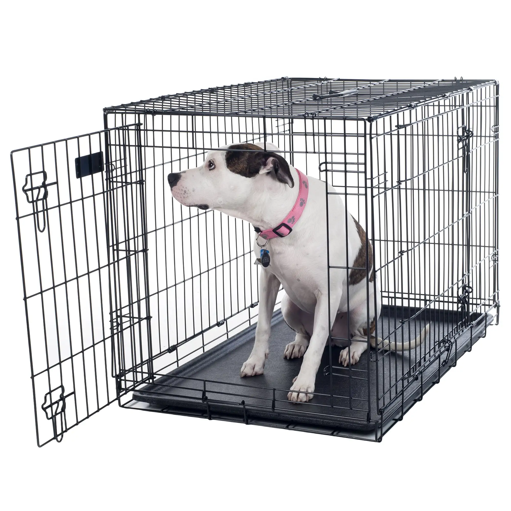 Petmaker Double Door Dog Crate. Black. Medium. 36L