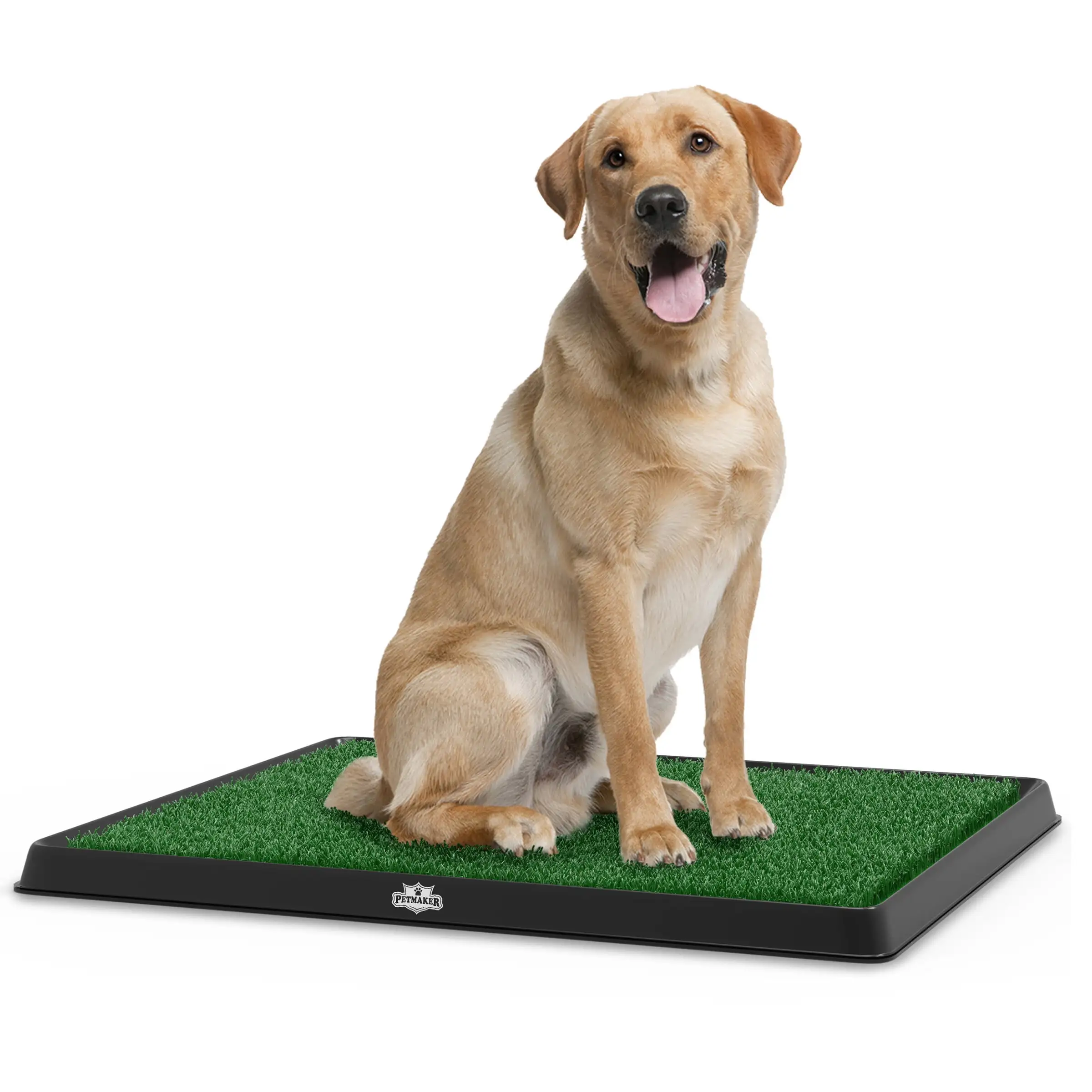 Petmaker Reusable 3-Layer Artificial Grass Puppy Dog Pee Pad with Tray Set - Medium. 20x25