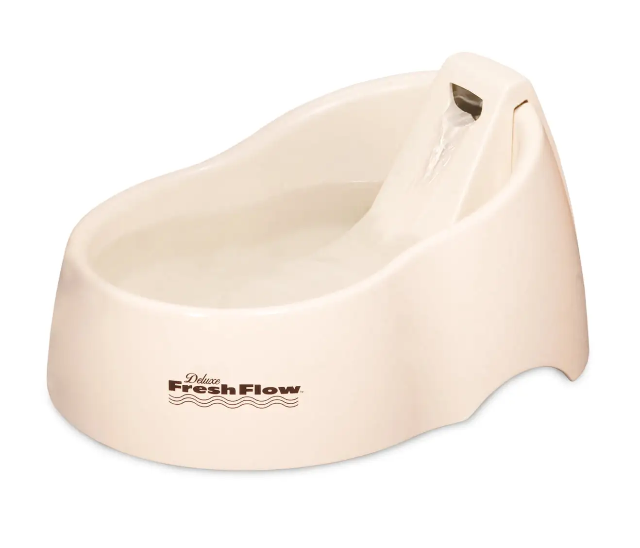 Petmate Deluxe Fresh Flow Cat and Dog Fountain. Bleached Linen. 50 Oz