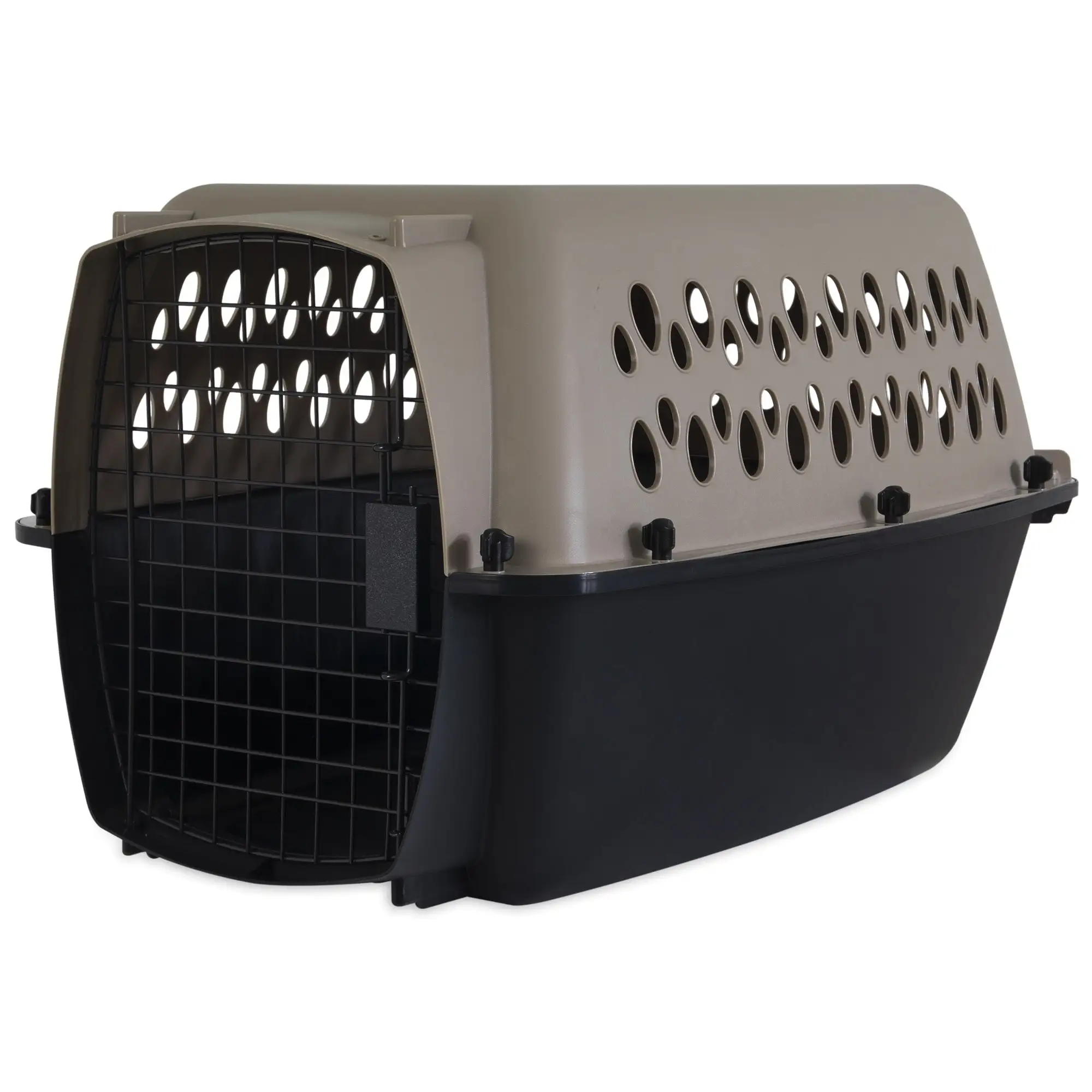 Petmate? Vari Plastic Travel Dog Kennel 24 Small Crate for Pets 10-20 lbs. Taupe/Black