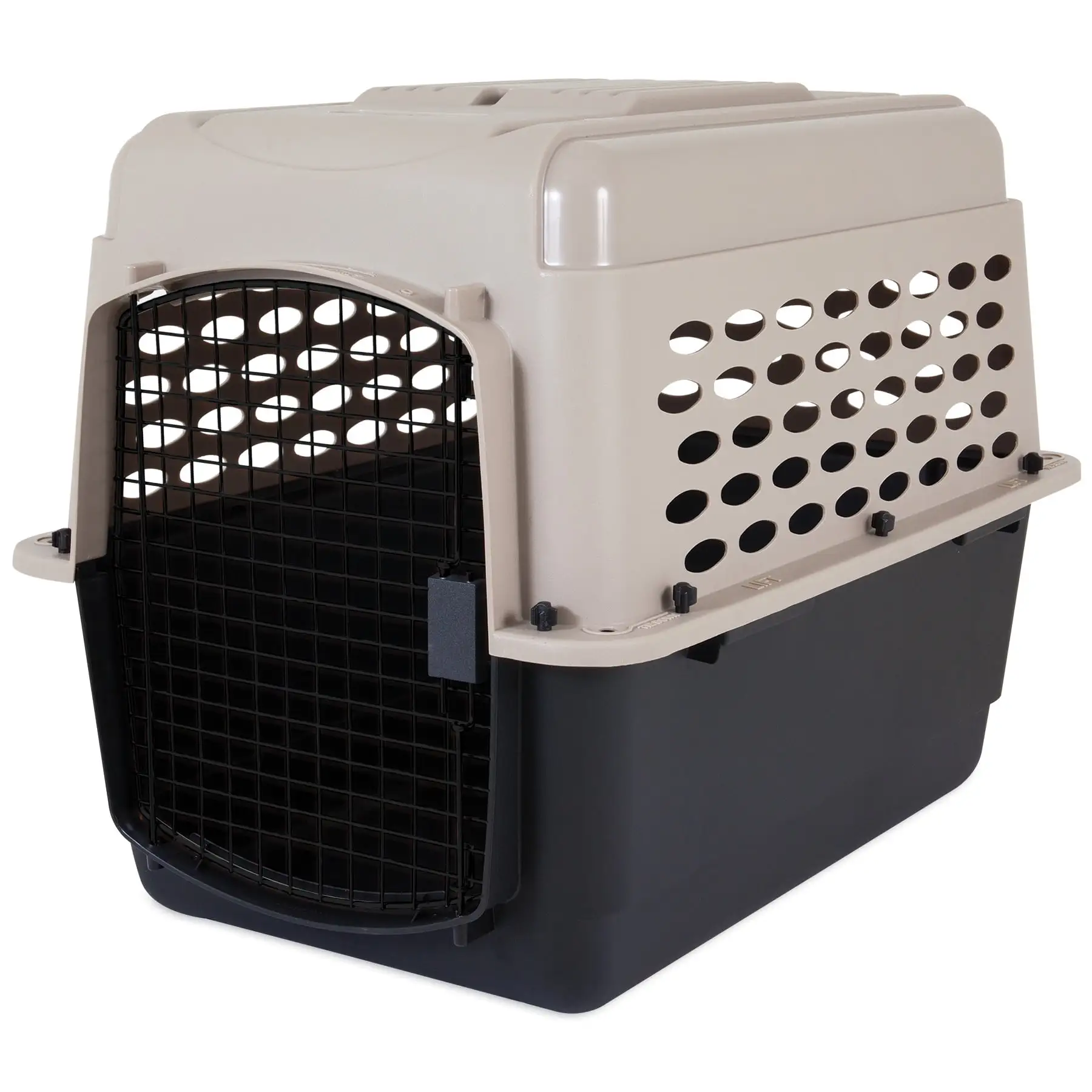 Petmate? Vari Plastic Travel Dog Kennel 32 Medium Dog Crate for Pets 30-50 lbs. Taupe/Black