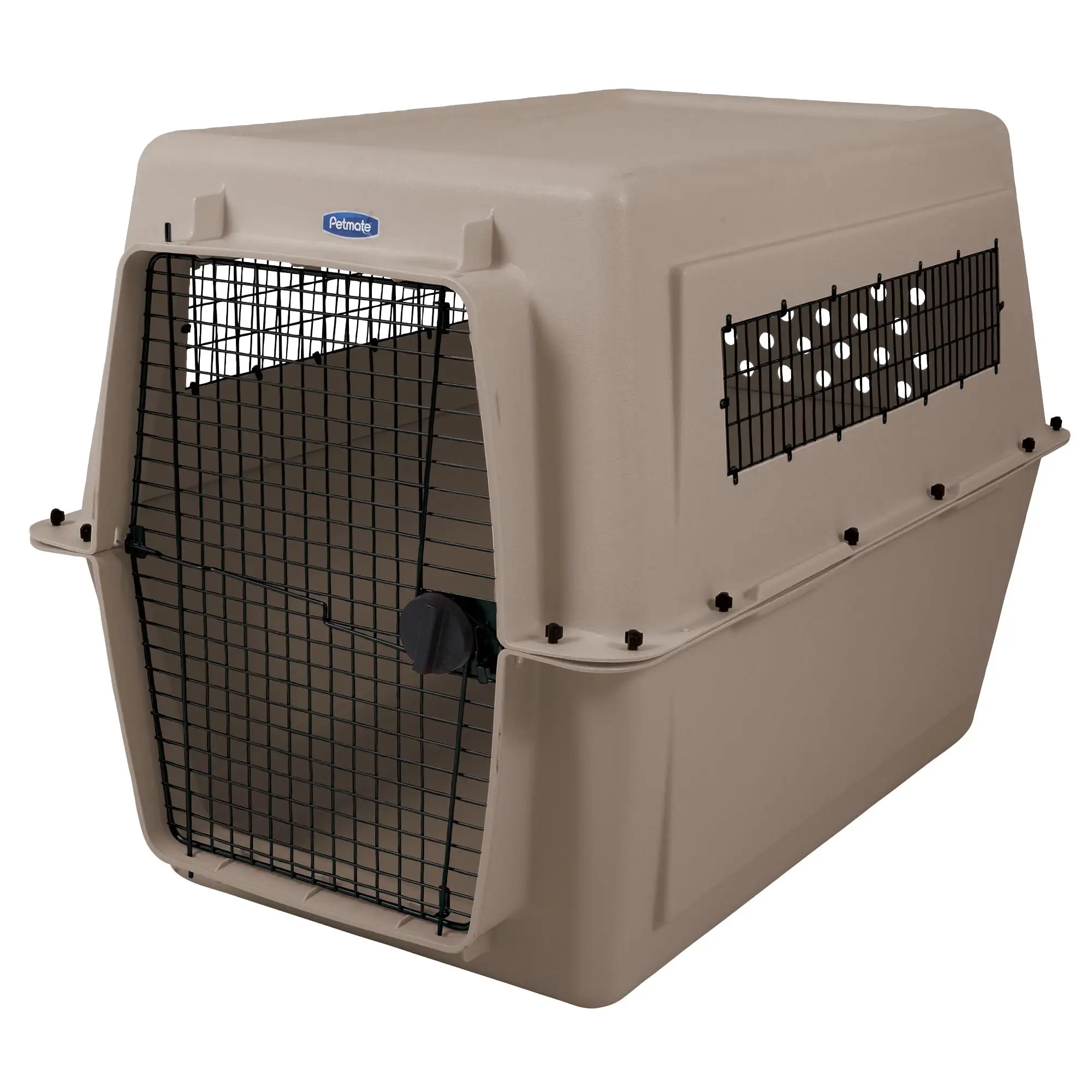 Petmate Vari Travel Dog Kennel 48 XL Crate Plastic Pet Carrier for Pets 90-125 lbs. Bleached Linen