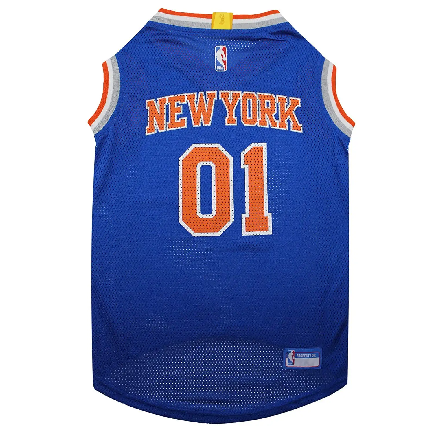 Pets First NBA New York Knicks Mesh Basketball Jersey for DOGS & CATS - Licensed. Comfy Mesh. 21 Basketball Teams / 5 sizes