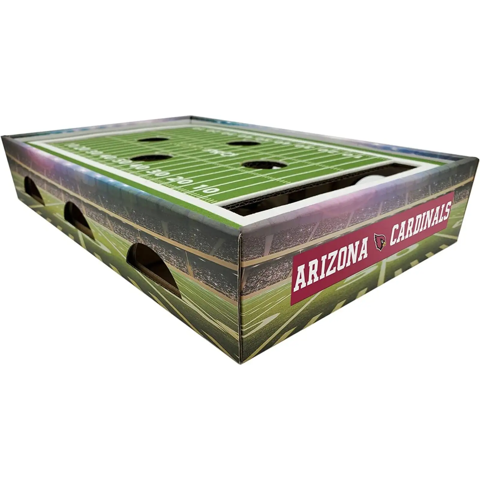 Pets First NFL Arizona Cardinals Cat Scratcher Box Football Field Designed Cat Scratcher & Lounge