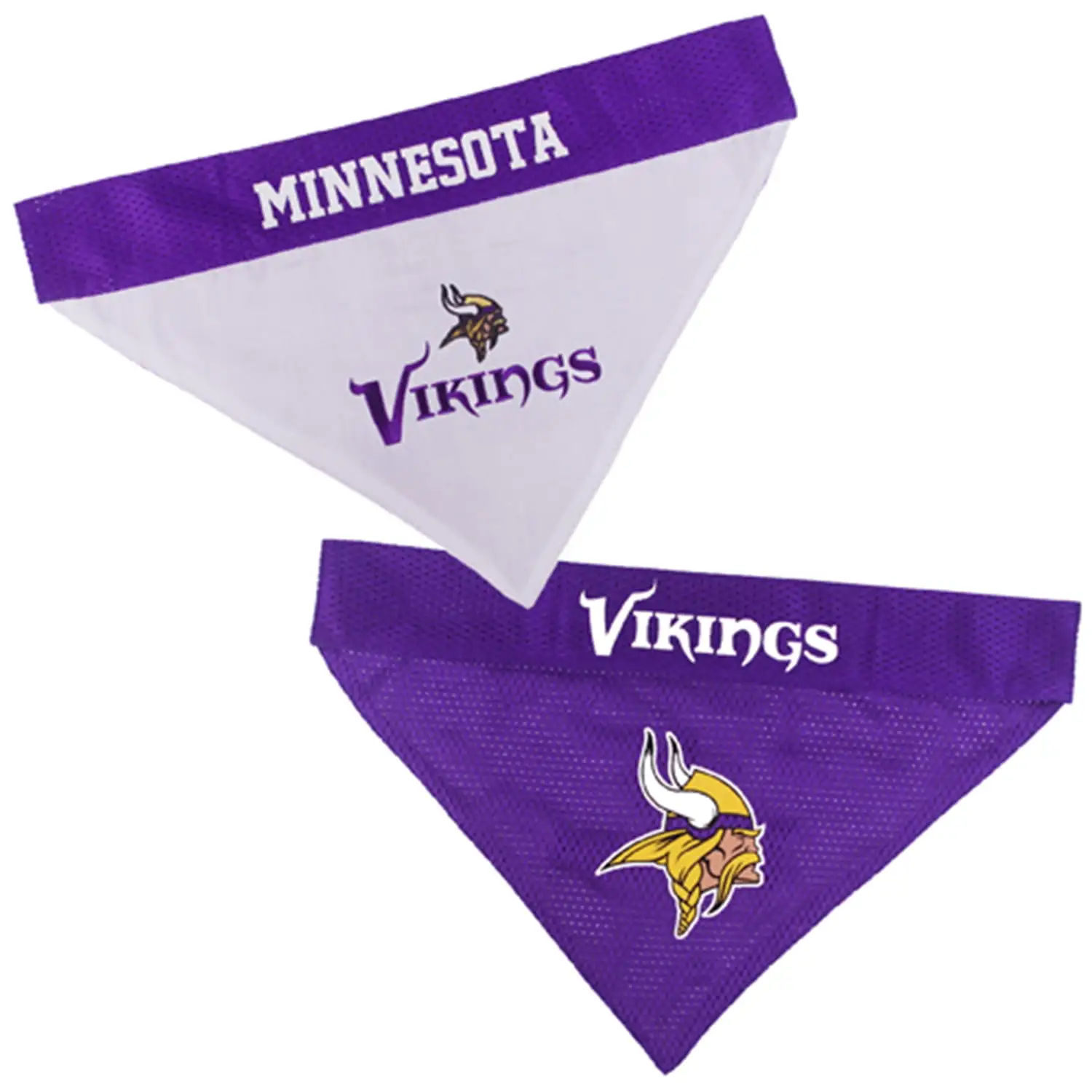 Pets First NFL Minnesota Vikings Dog Bandana - Licensed. Reversible Pet Bandana - 2 sided Bandana