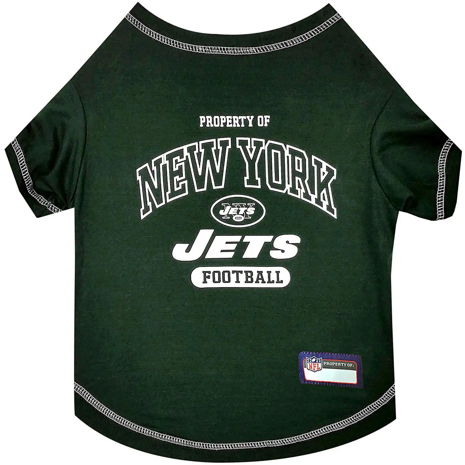 Pets First NFL New York Jets Pet T-Shirt. Licensed. Wrinkle-free. Tee Shirt for Dogs/Cats. Football Shirt