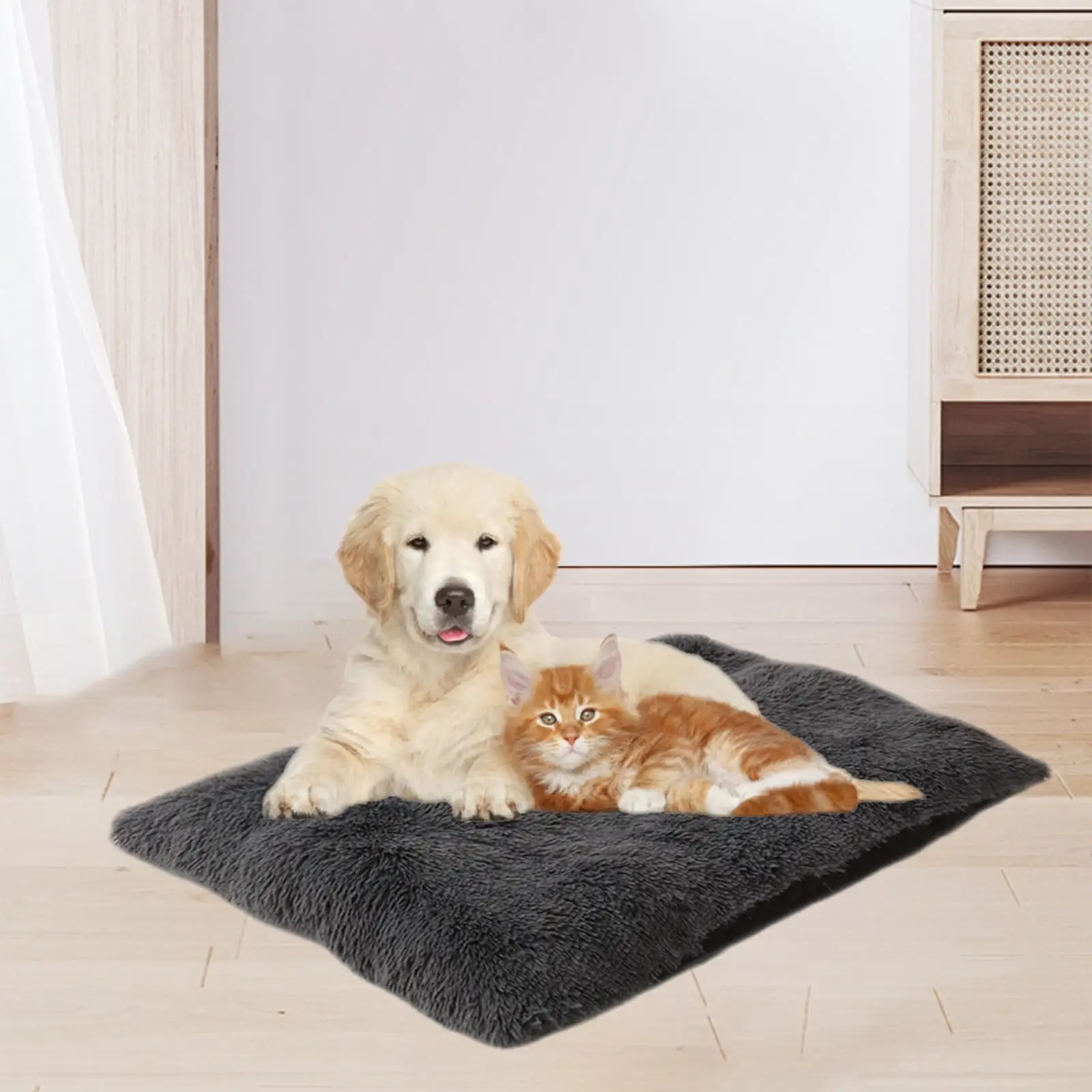 Pets Home Decor ZKCCNUK Dog Crate Pad Plush Dog Bed For Dogs Calming AntiAnxiety Dog Bed For Crate Washable Soft Warm Dog Crate Mat With Non-Slip Bottom Clearance