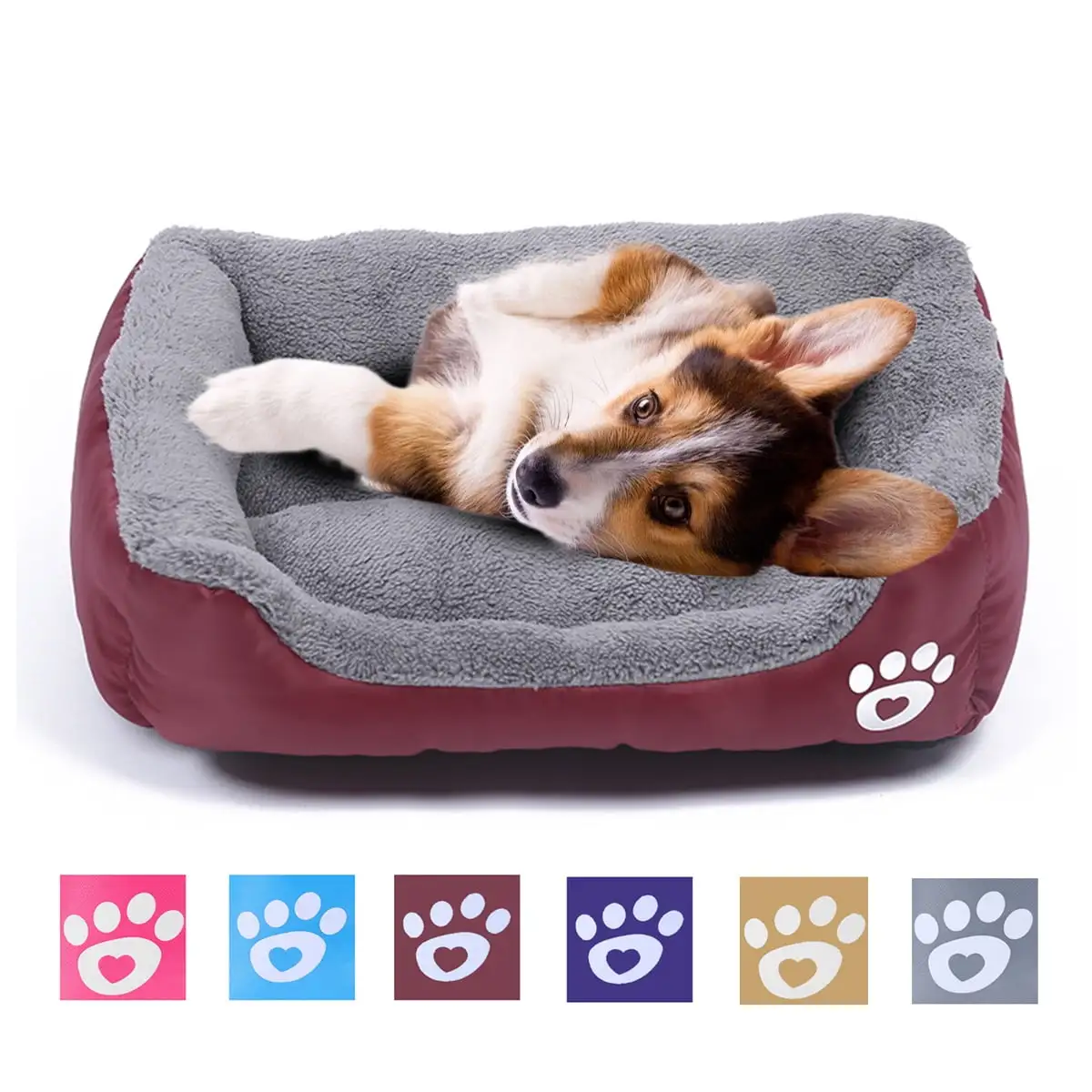 PinkSheep Pet Dog Bed Washable Dog Cat Beds for Small Medium Dogs Cats