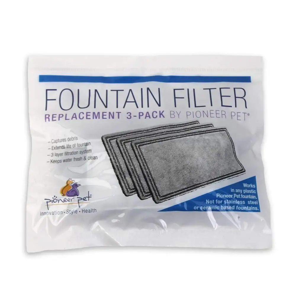 Pioneer Pet Generic Replacement Filters for Plastic Cat Water Fountains ?C 3 Pack (3003)