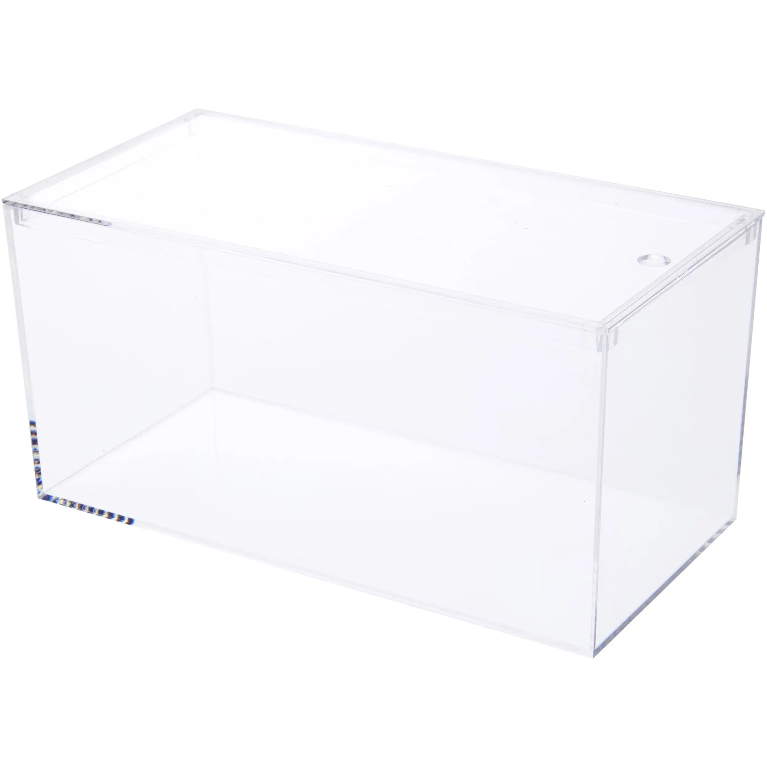 Pioneer Plastics 083CAQUA Clear Micro Habitat Terrarium. Tarantula Enclosure. Desktop Aquarium. 7.75 W x 3.75 D x 3.75 H