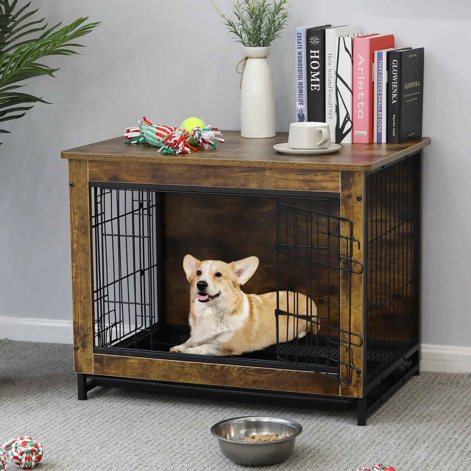 Pirecart 38.5 Dog Crate Furniture for Small Medium Large Dogs. Indoor Pet Cage Kennel End Table