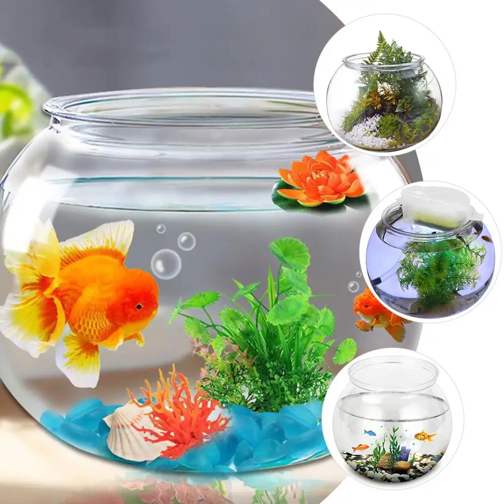 Plastic Fish Bowl Plastic Fish Bowl Clear Fish Keeper Small Aquarium Tank Bowl Small Goldfish Tank