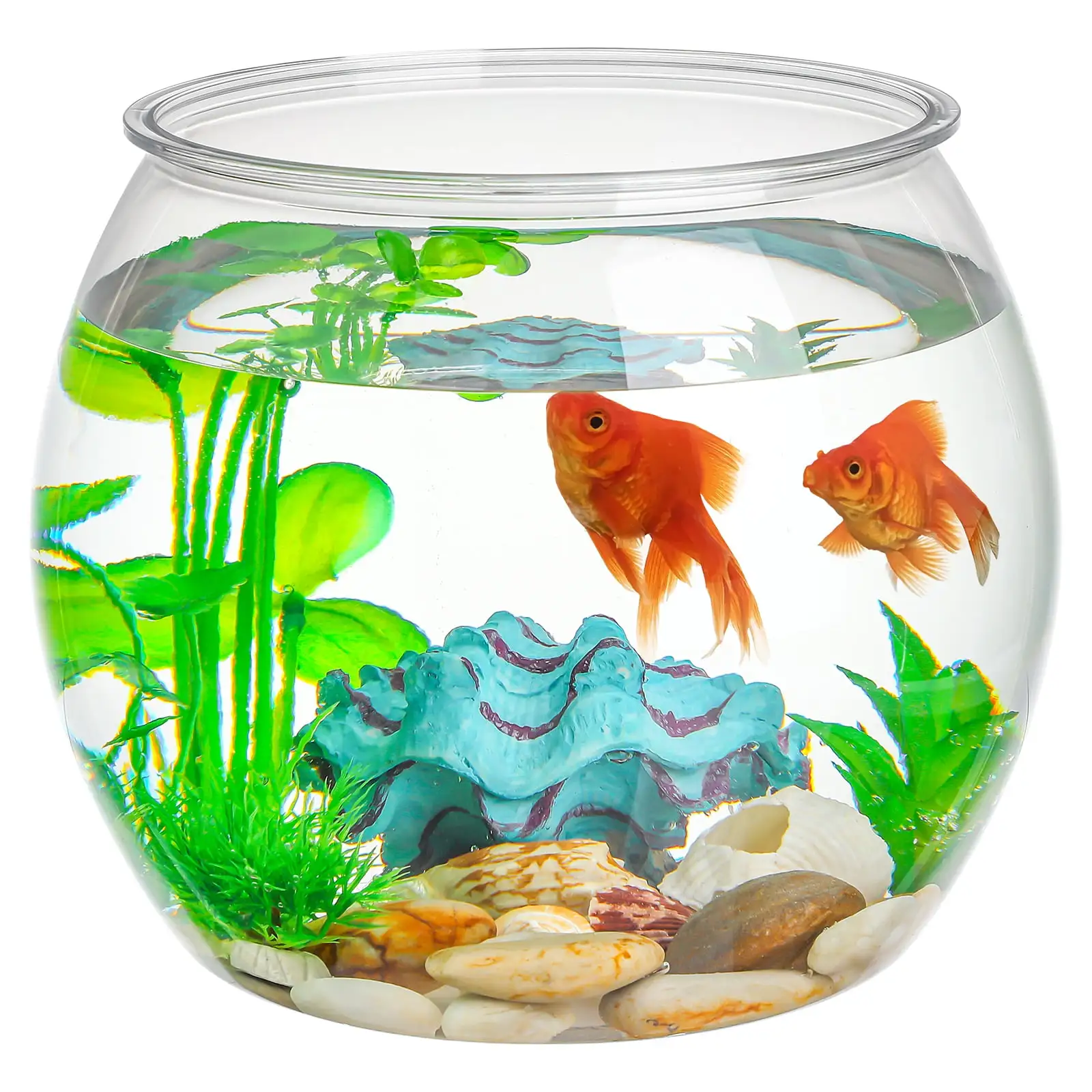 Plastic Fish Tank Bowl Aquarium Vase for Betta Fish