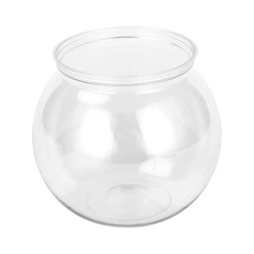 Plastic Round Aquarium Clear Fish Bowls 3 Sizes Unbreakable Ornament Holder