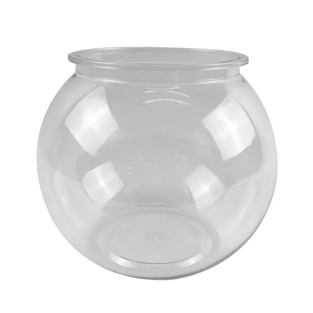 Plastic Round Aquarium Unbreakable Clear Desktop Fish Bowls for Small Fish Multiple Size Vases for Candy Ornament Holder