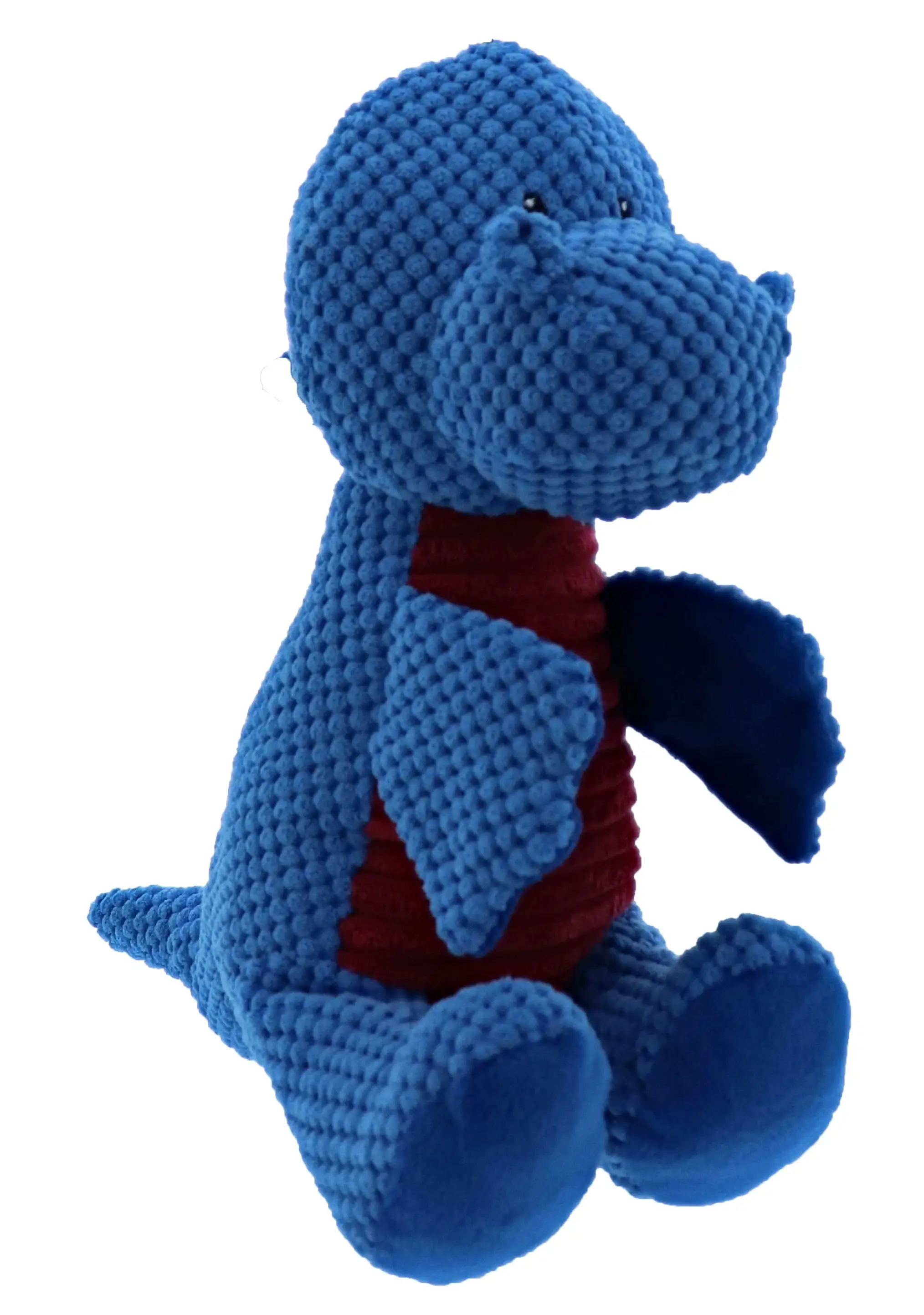 Play 365 Dog Toys Squeaky Jurassic Cord Crew T-Rex Toy. Blue. Large