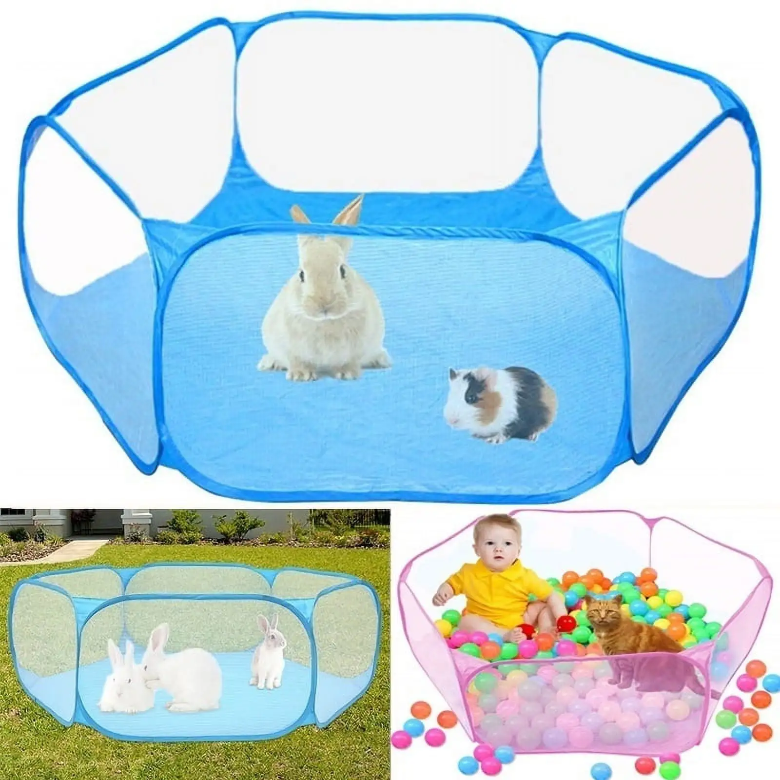 Pluokvzr Pet Playpen for Hamster Chinchillas and Guinea Pigs. Portable