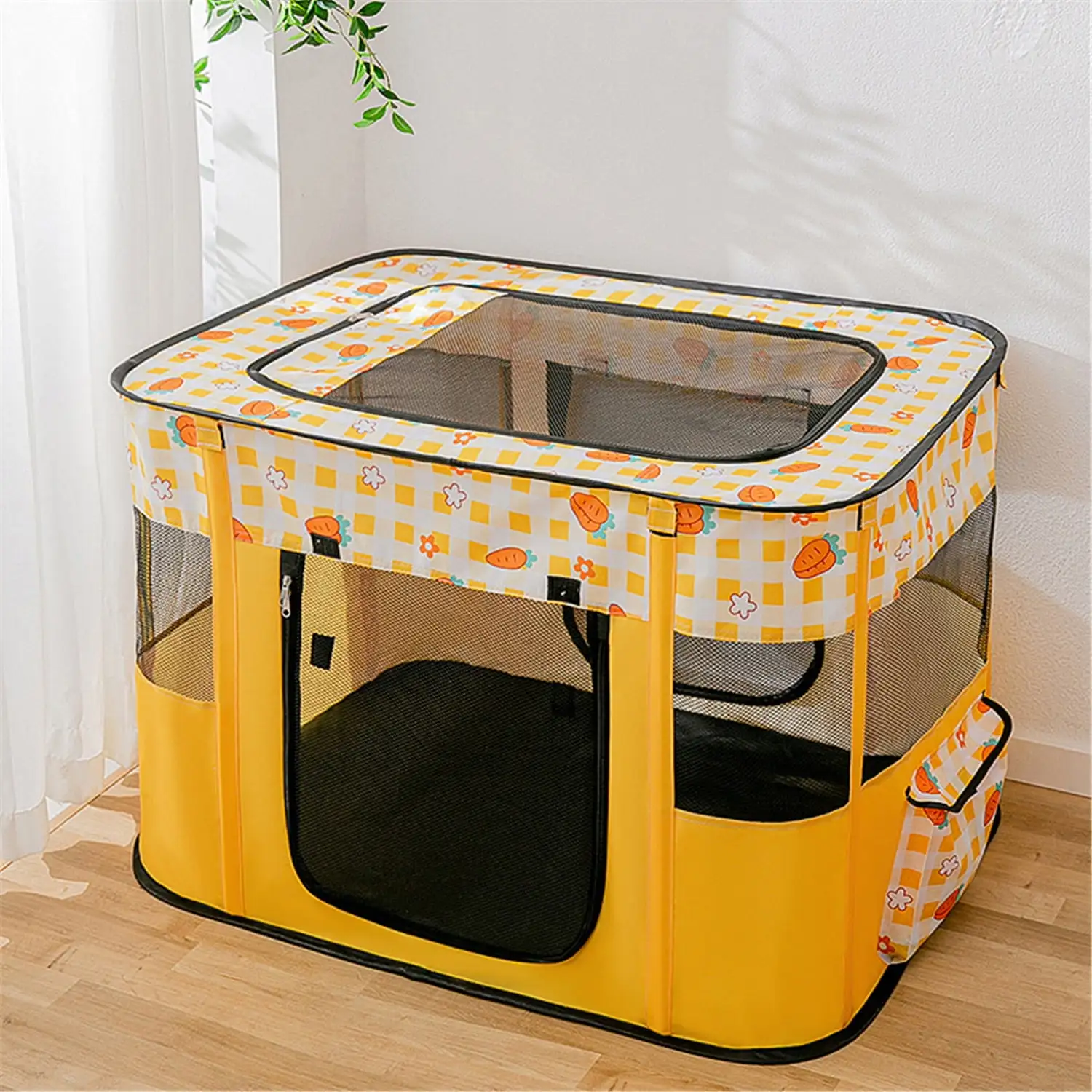 Portable Collapsible Dog Crate. Travel Dog Crate Cat Playpen for Large Cats & Small Dogs Indoor and Outdoor