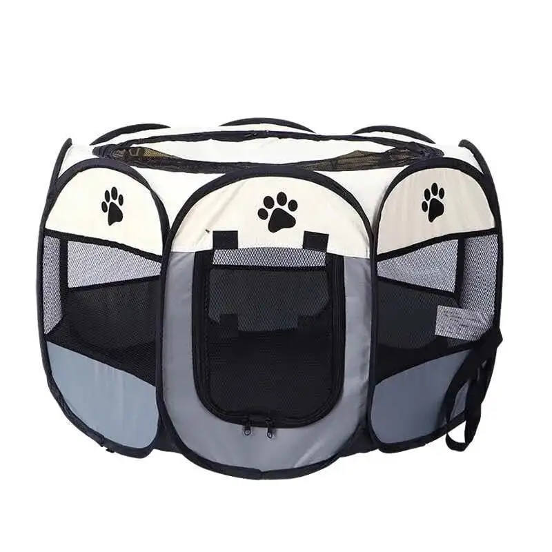 Portable Foldable Pet Tent Kennel Octagonal Fence Puppy Shelter Easy To Use Outdoor Easy Operation Large Dog Cages Cat Fences