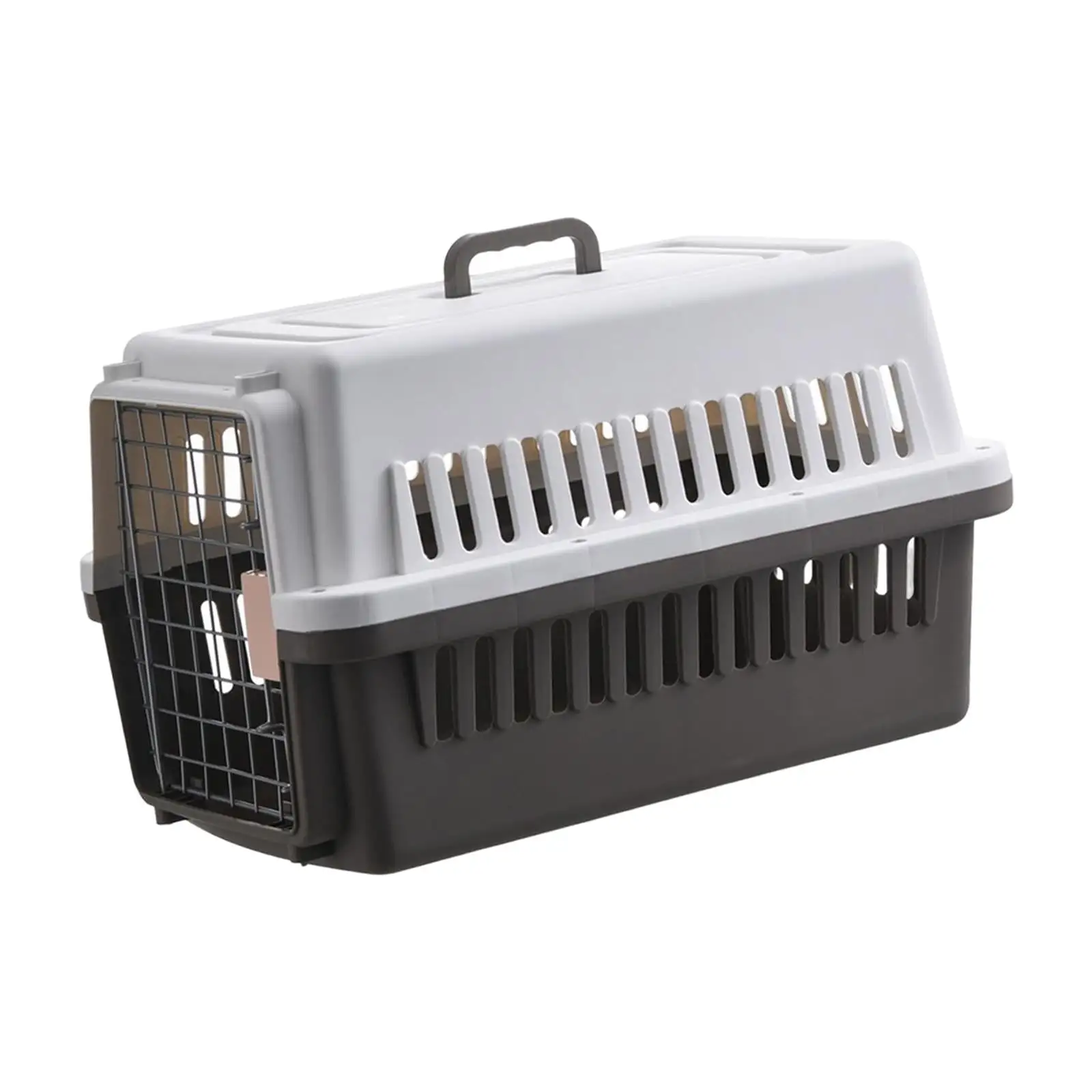 Portable Hard Sided Pet Carrier Transport Box Animal Carrier Organizer Cage Pet Supplies Case Crate Dog Travel Kennel for Cats Trips Outdoor Light Coffee